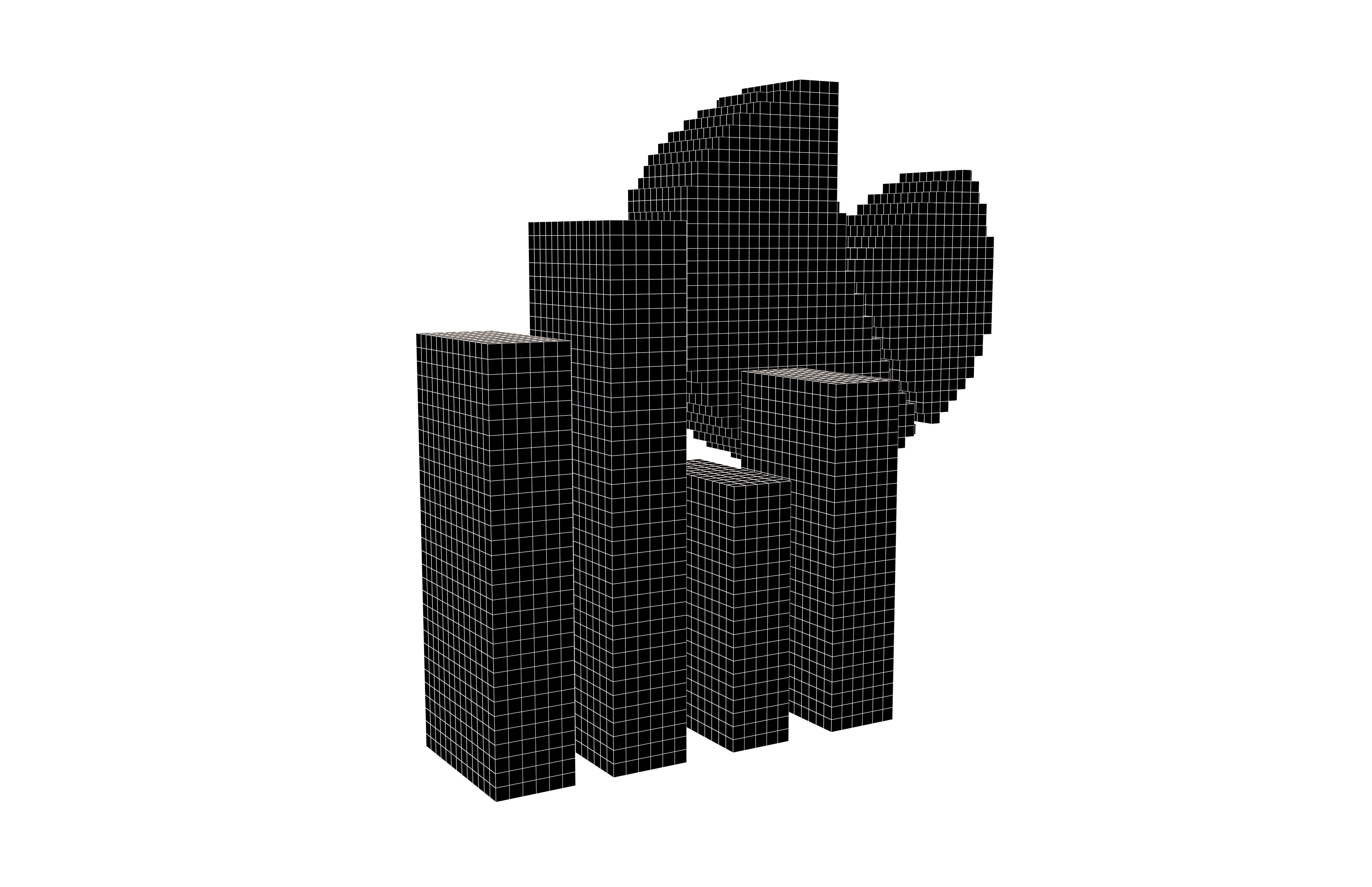 Voxel Ecommerce Symbol v1 001 Low-poly 3D model_4
