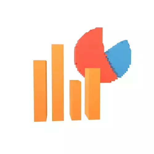 Voxel Ecommerce Symbol v1 001 Low-poly 3D model