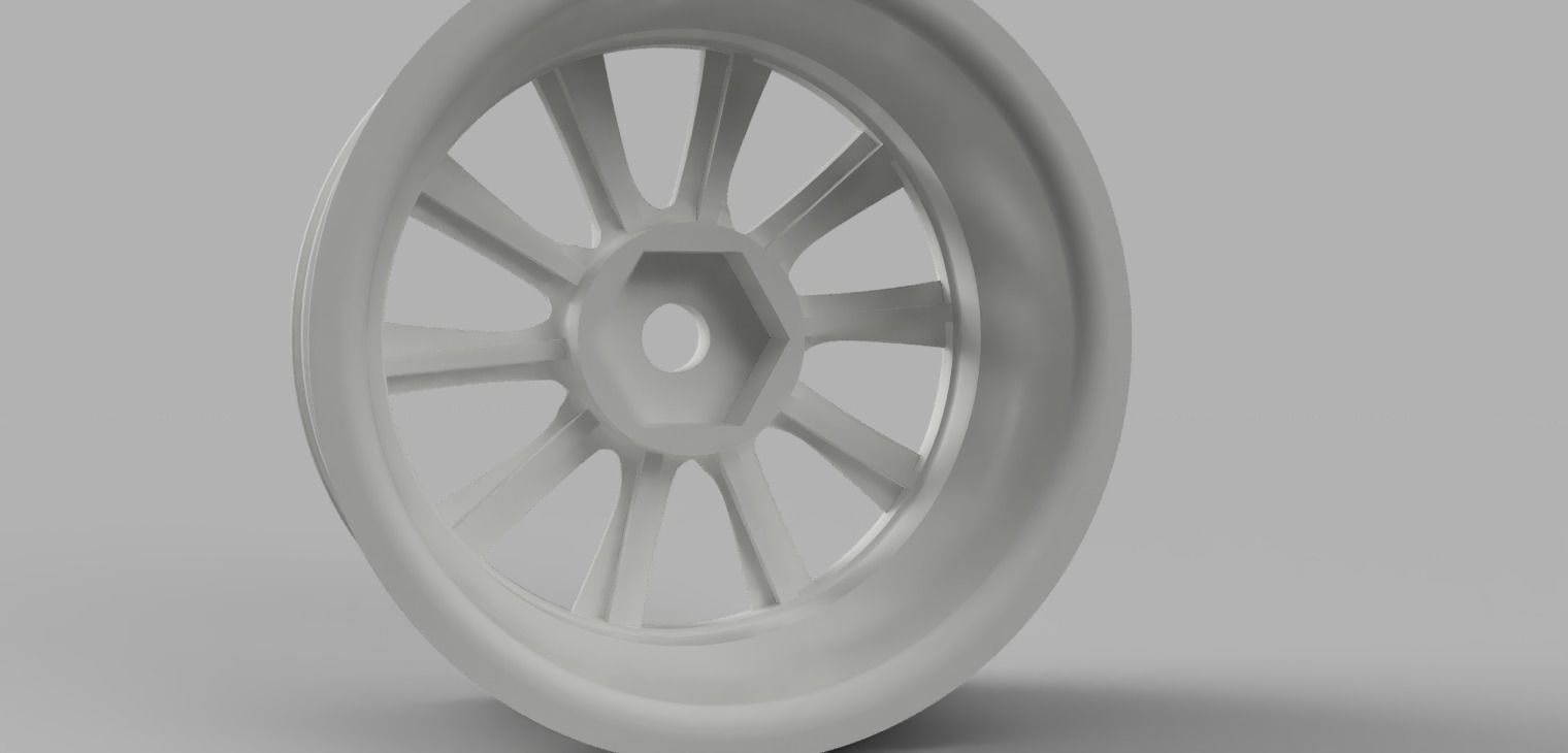 D52mm 12MM HEX RC Wheels Weds Kranze Vishunu 3D print model_3
