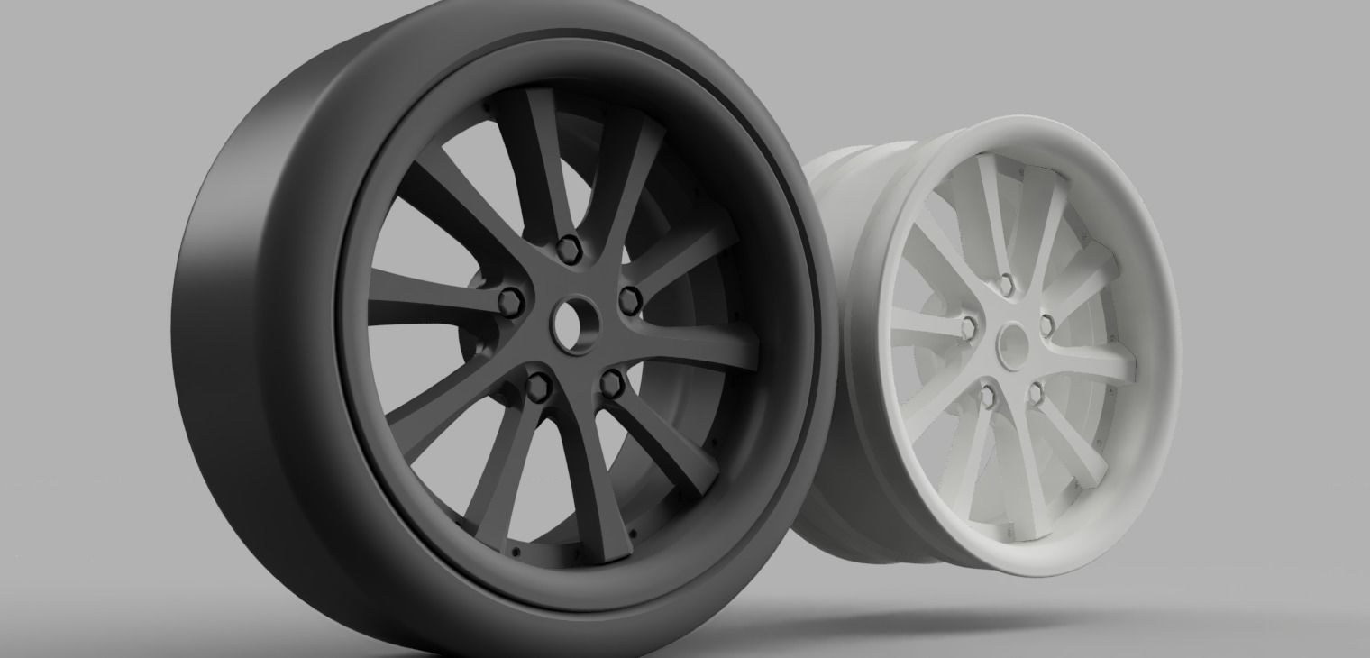 D52mm 12MM HEX RC Wheels Weds Kranze Vishunu 3D print model_1