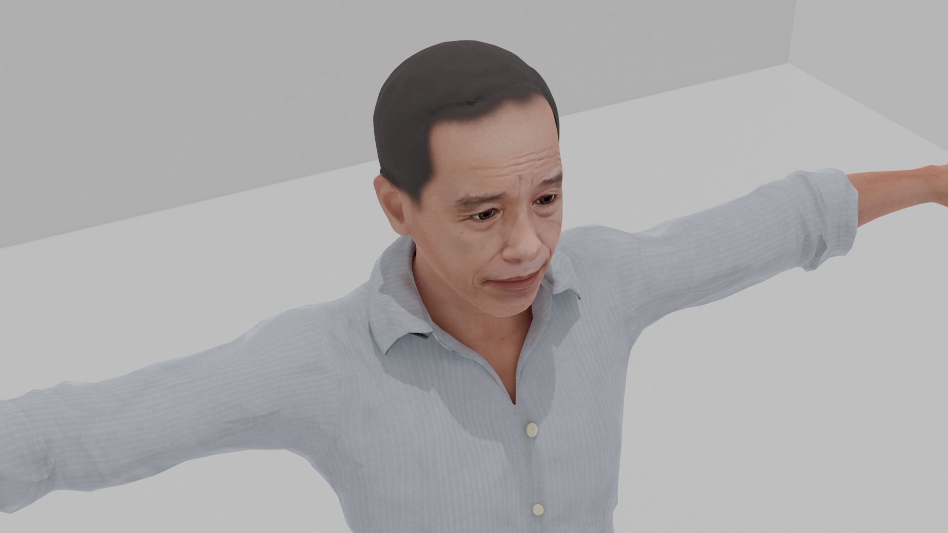 Jokowi 3D Modelling Low-poly 3D model_3