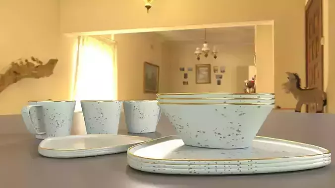 12 Piece Dinner Plate Set Mugs Plates Bowls