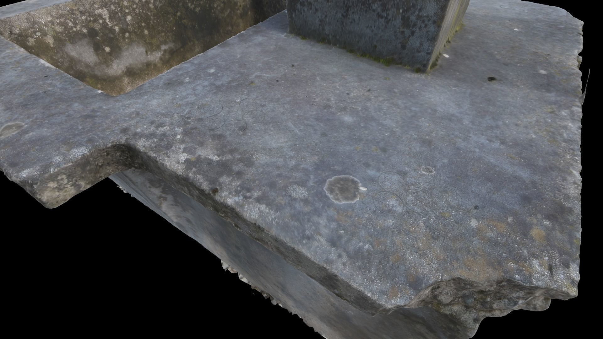 Water Fountain with Moss 3D model_9