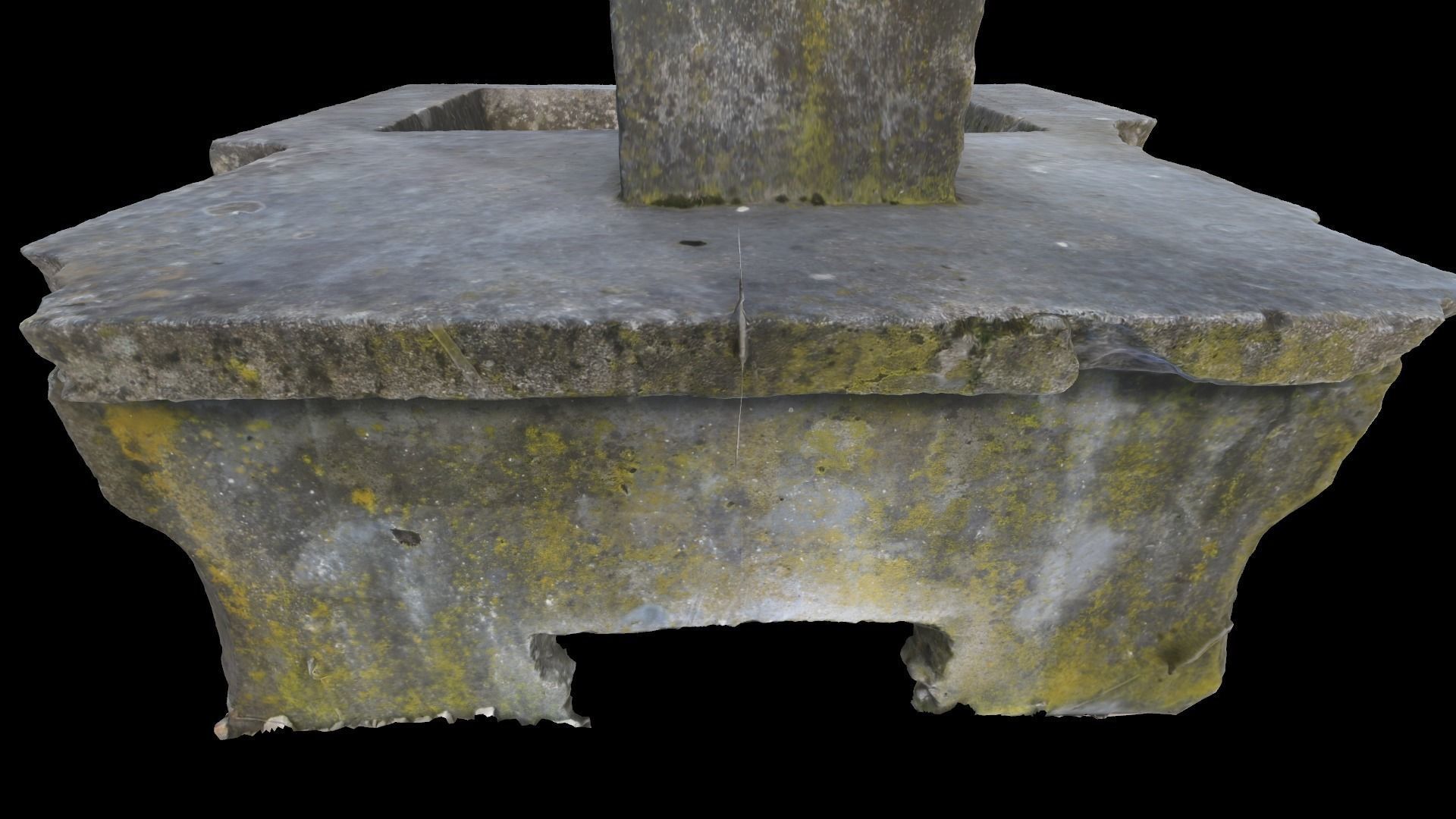 Water Fountain with Moss 3D model_10