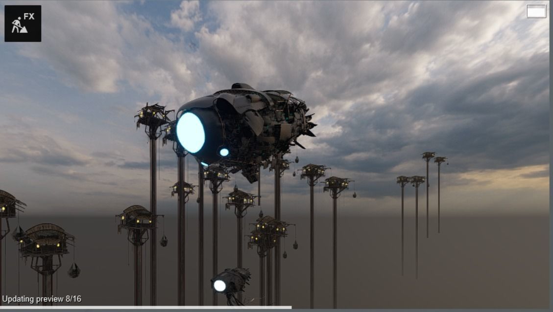 Lumion 10-12 alien biological invasion science fiction scene  Low-poly 3D model_7