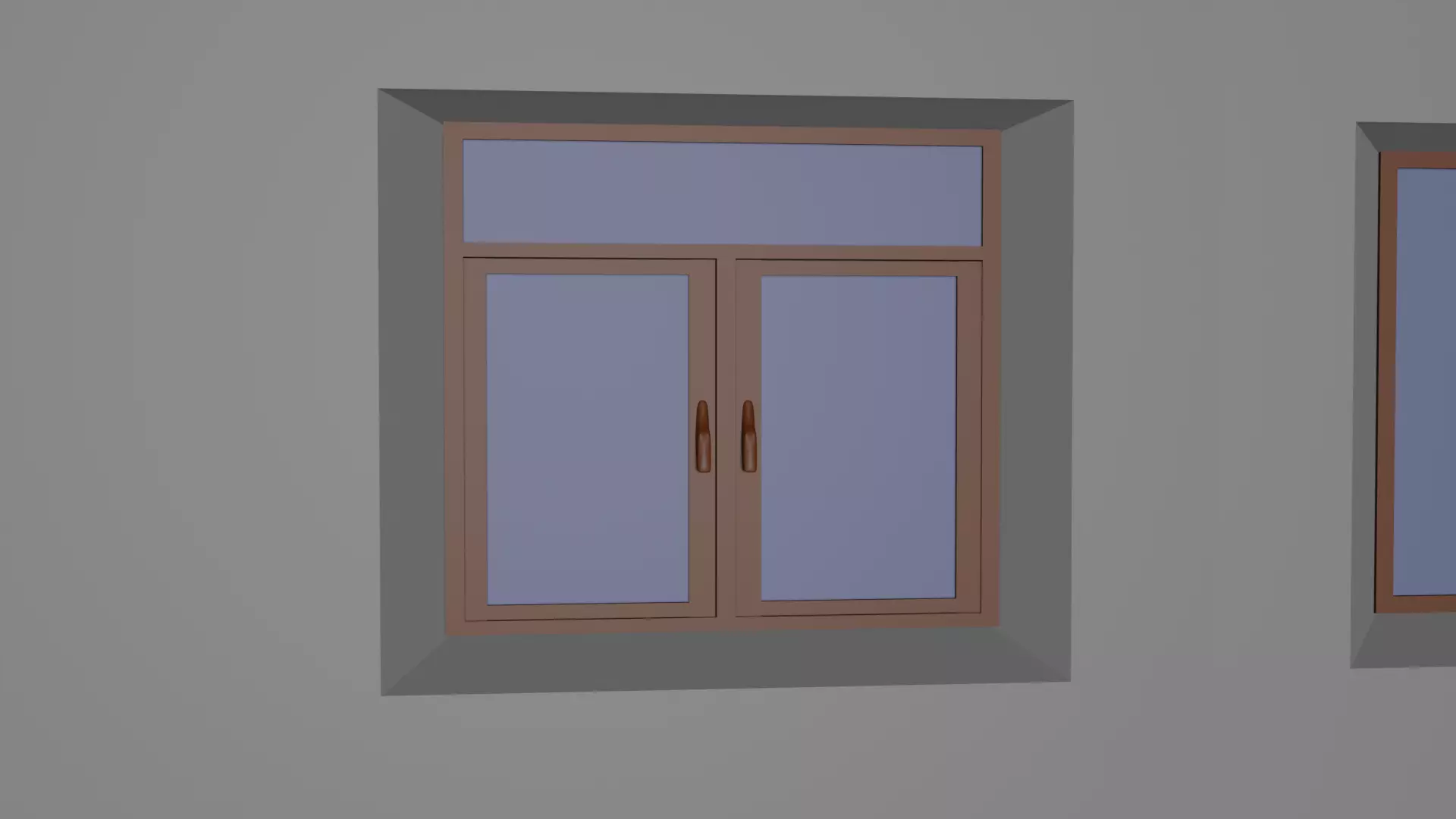 Window on wall Free low-poly 3D model