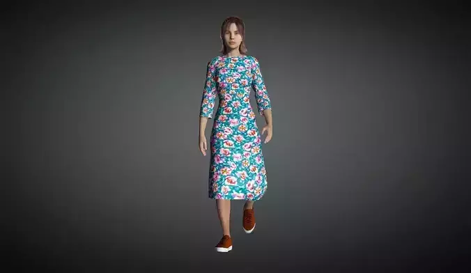 Long dress With rigged Girl