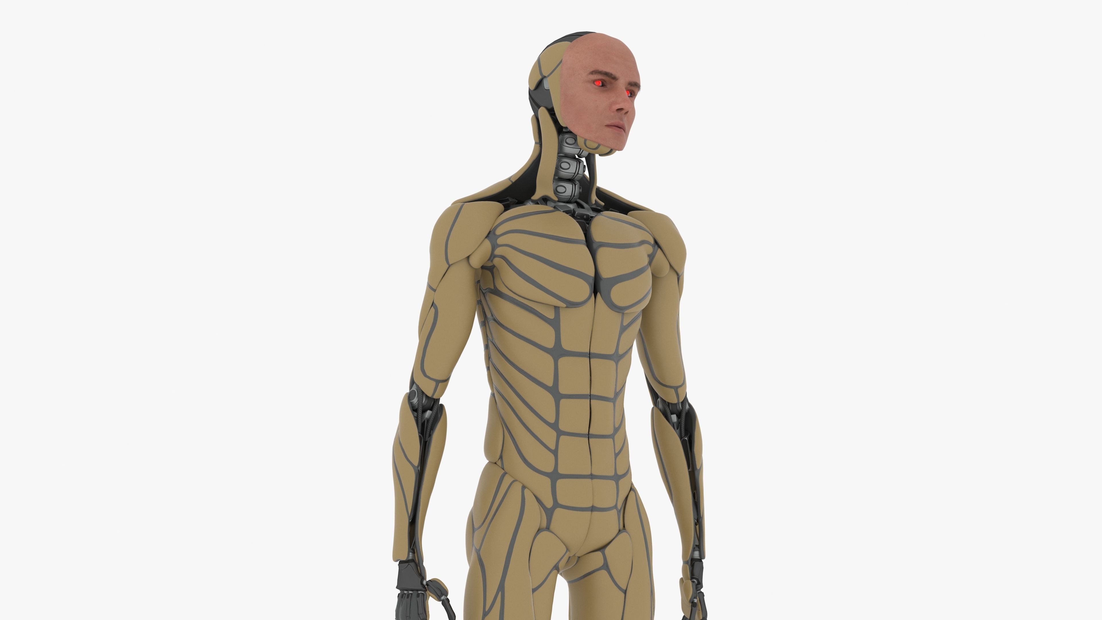 Cyborg Ben Lowpoly Game ready Low-poly 3D model_17