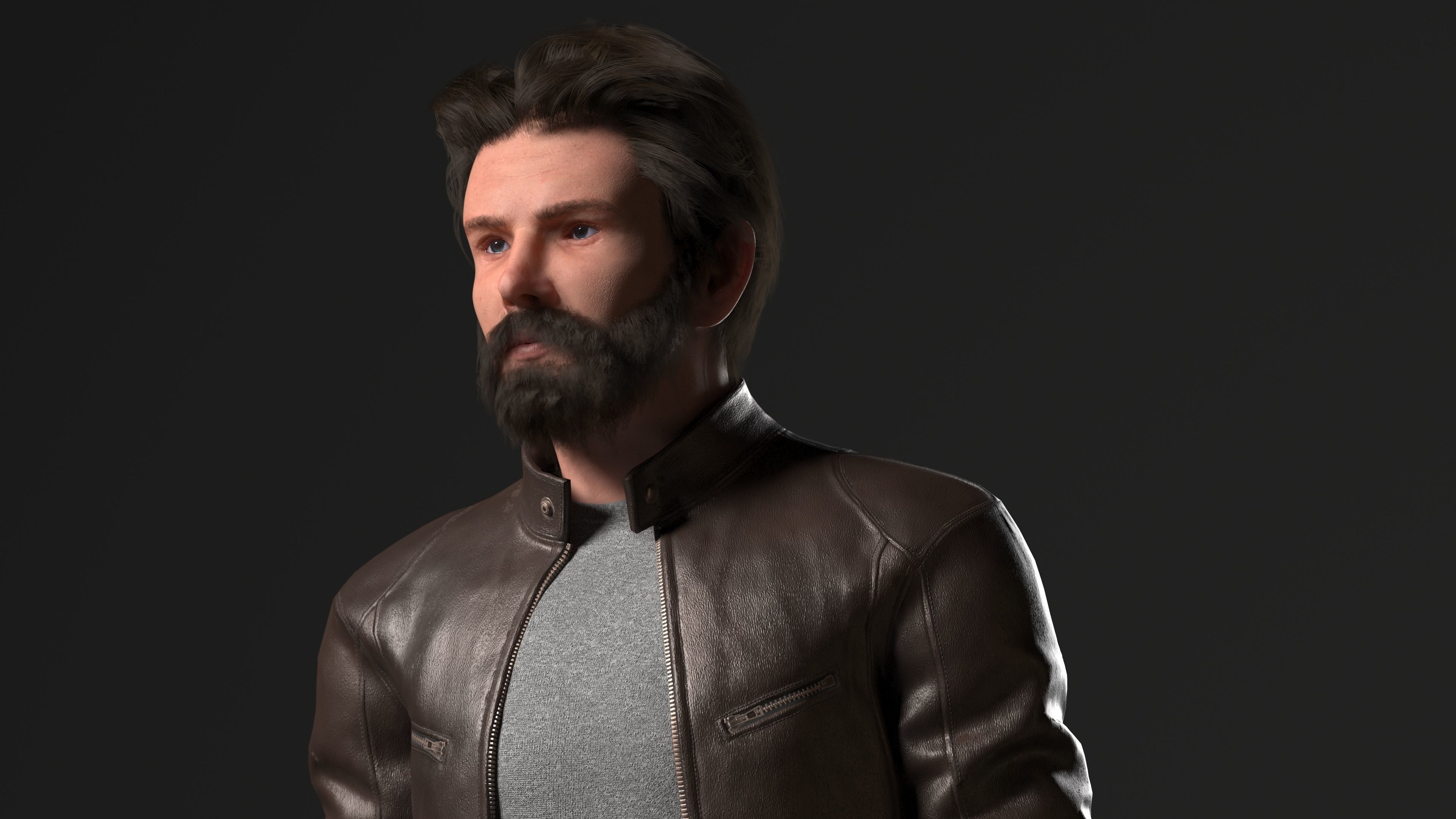 Cyborg Ben Lowpoly Game ready Low-poly 3D model_4