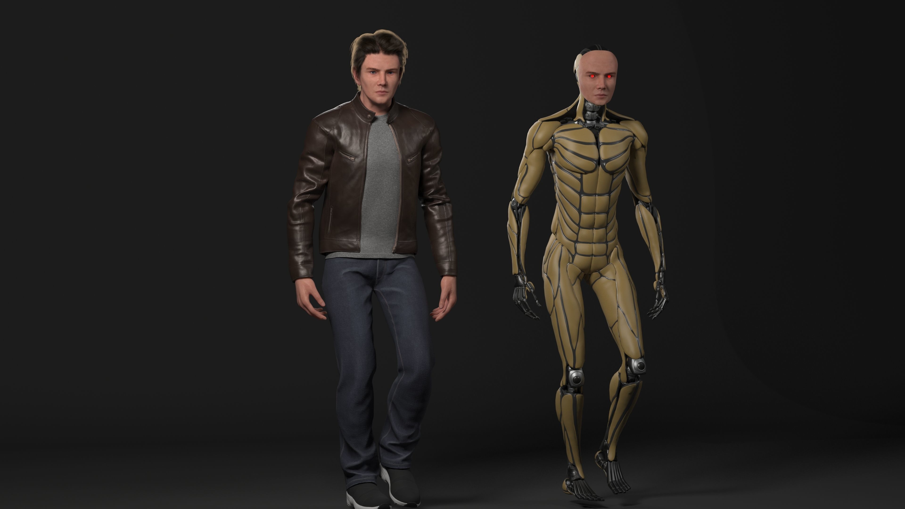 Cyborg Ben Lowpoly Game ready Low-poly 3D model_3