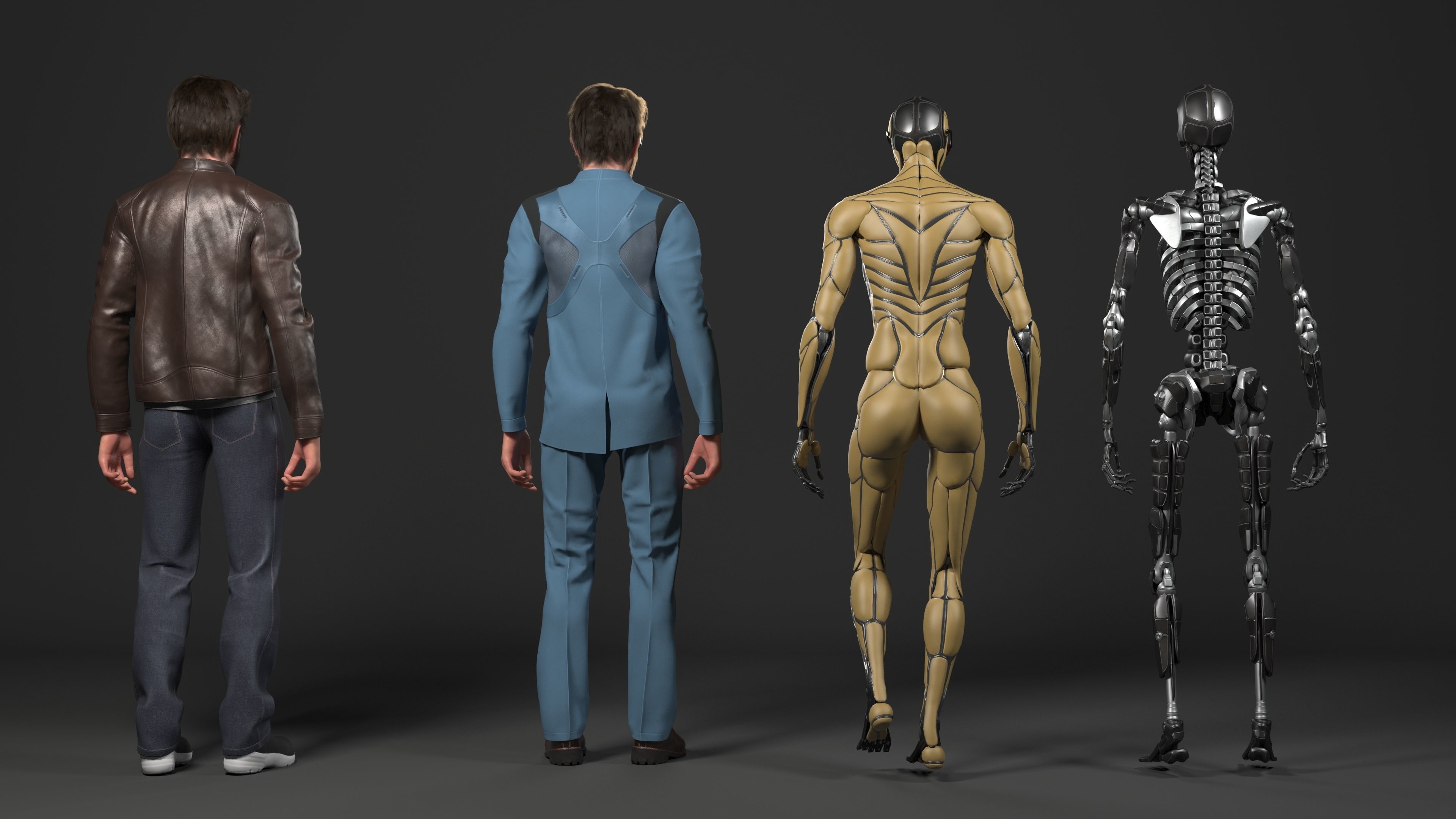 Cyborg Ben Lowpoly Game ready Low-poly 3D model_21