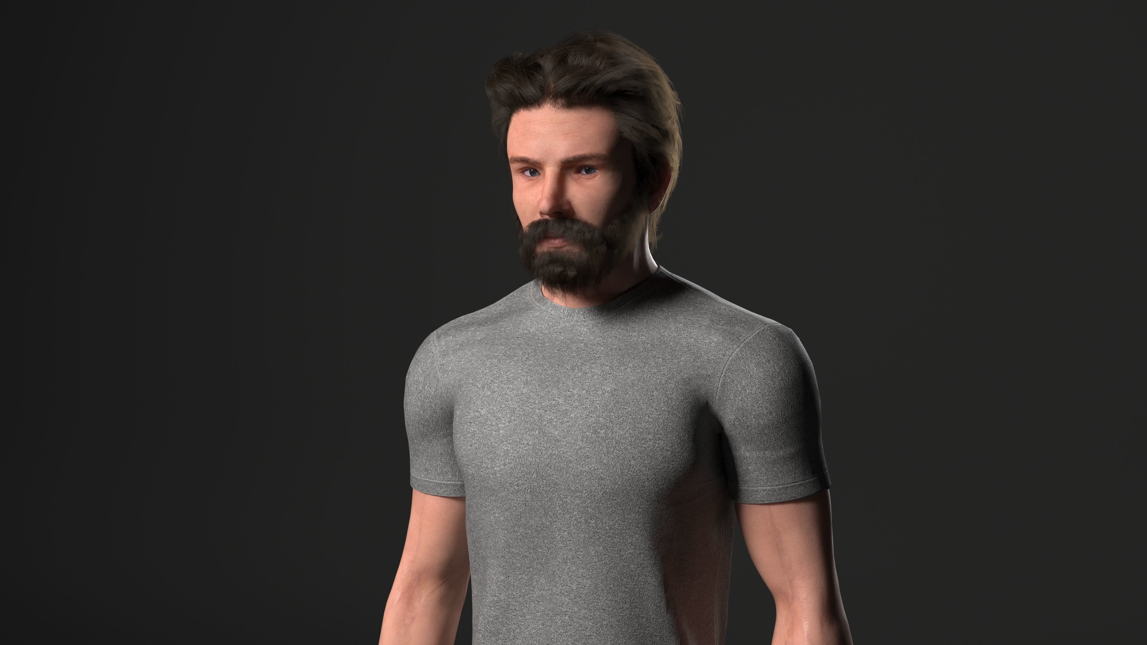 Cyborg Ben Lowpoly Game ready Low-poly 3D model_22