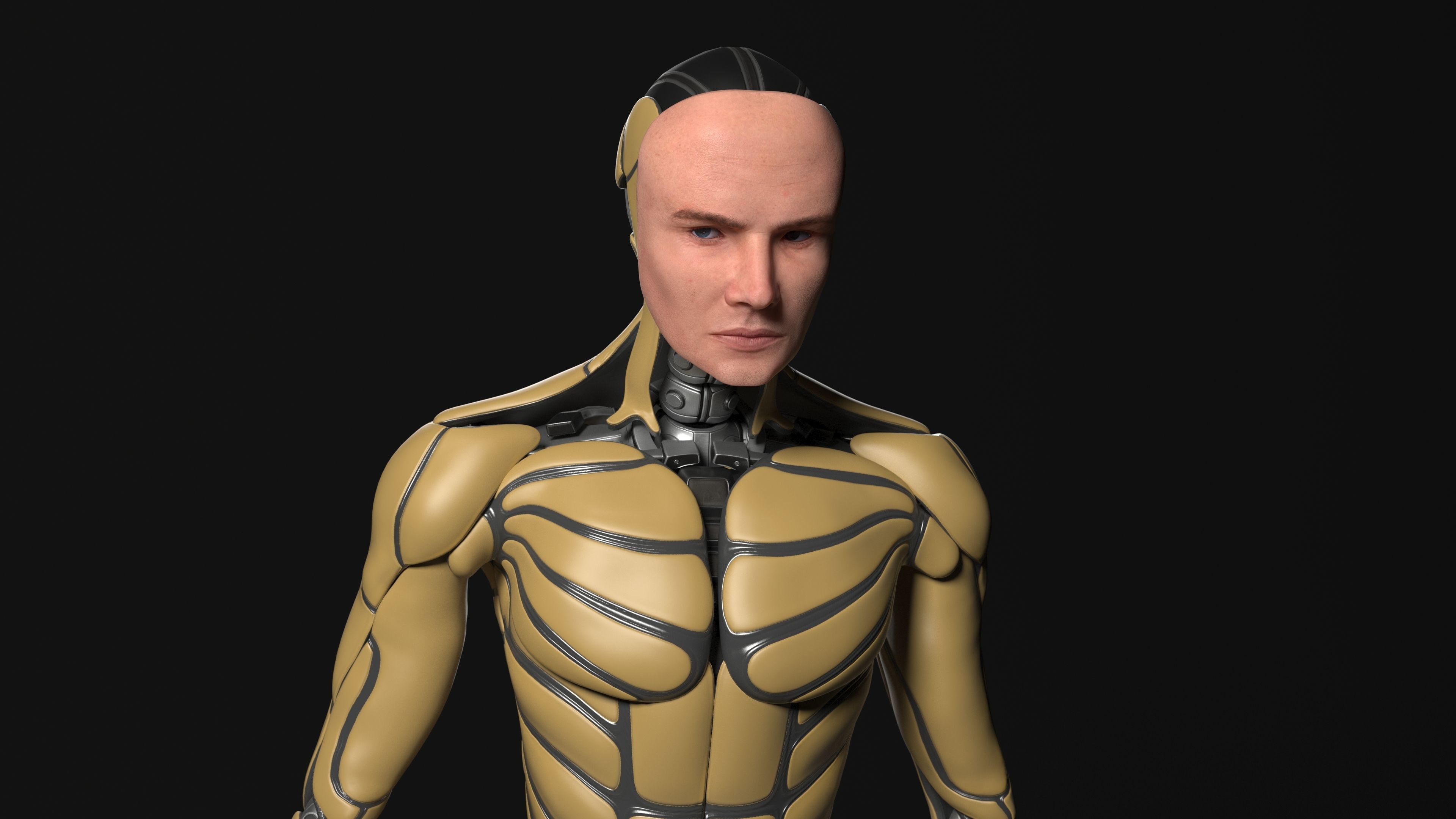 Cyborg Ben Lowpoly Game ready Low-poly 3D model_18
