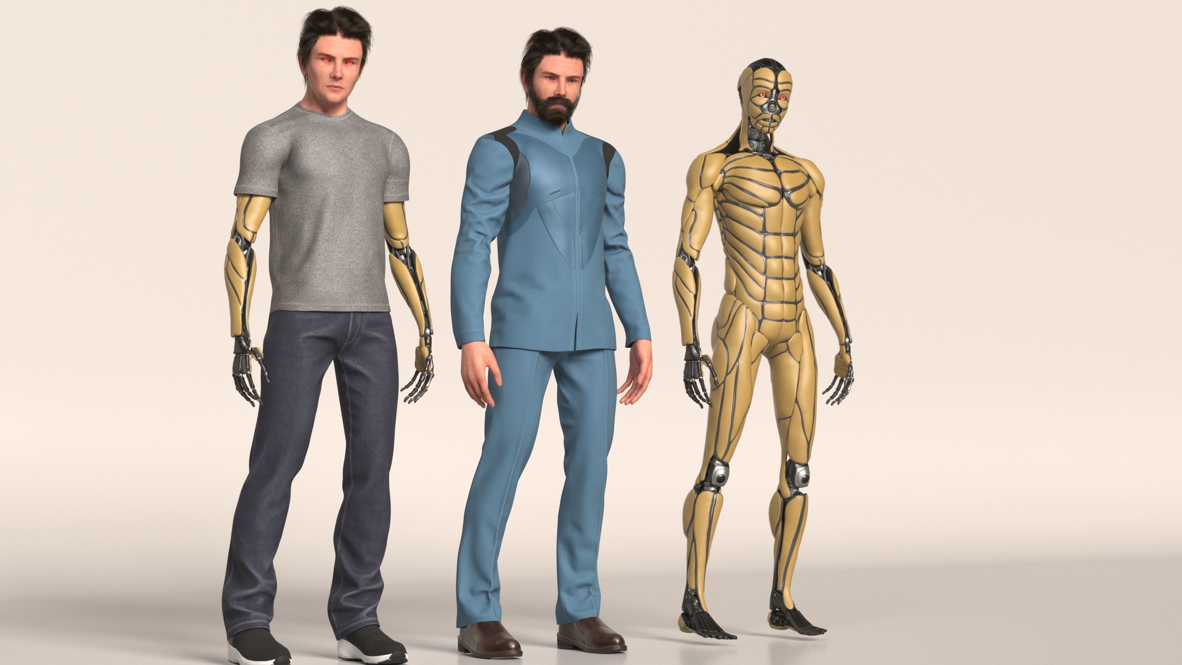 Cyborg Ben Lowpoly Game ready Low-poly 3D model_2