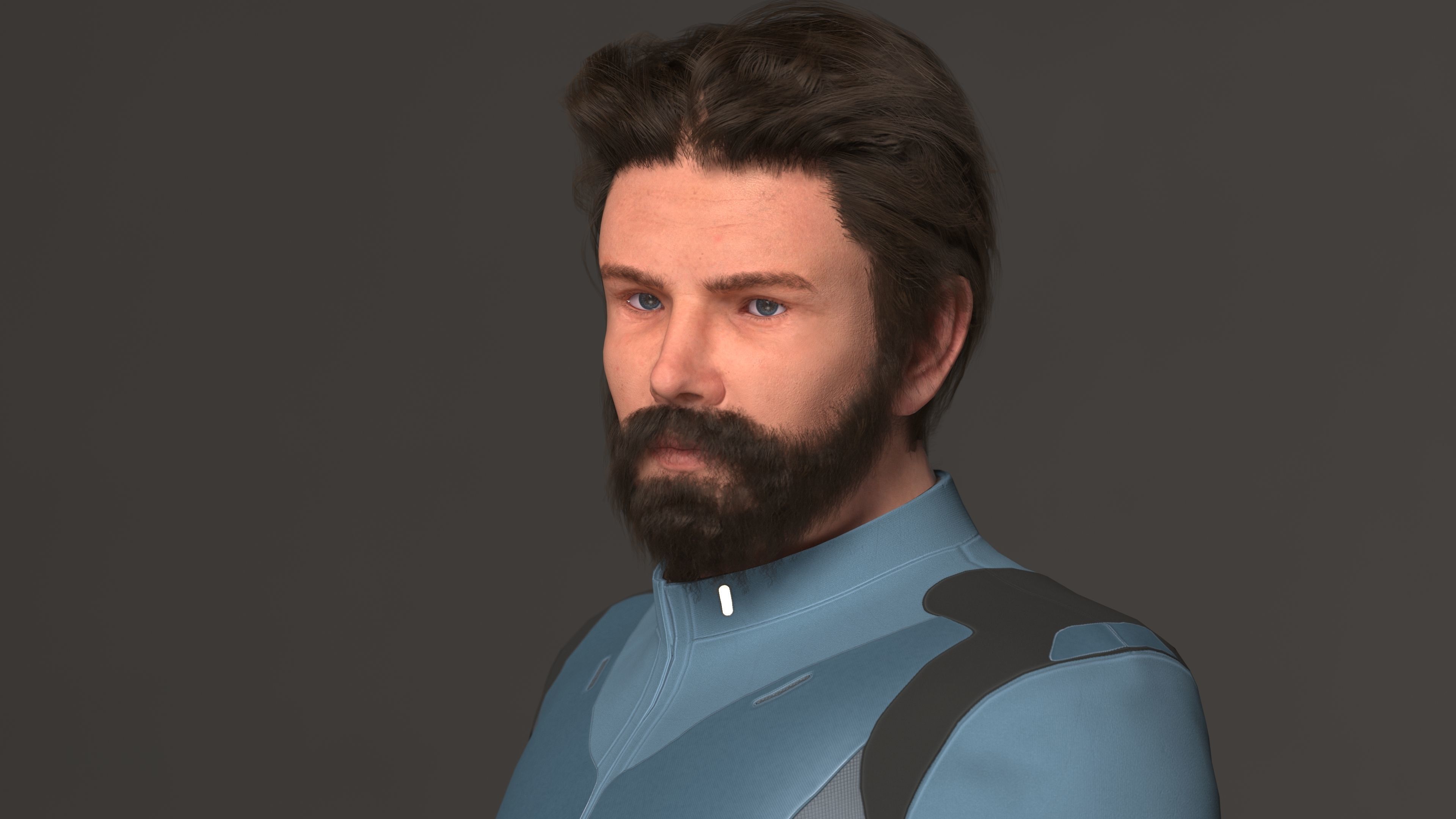 Cyborg Ben Lowpoly Game ready Low-poly 3D model_26