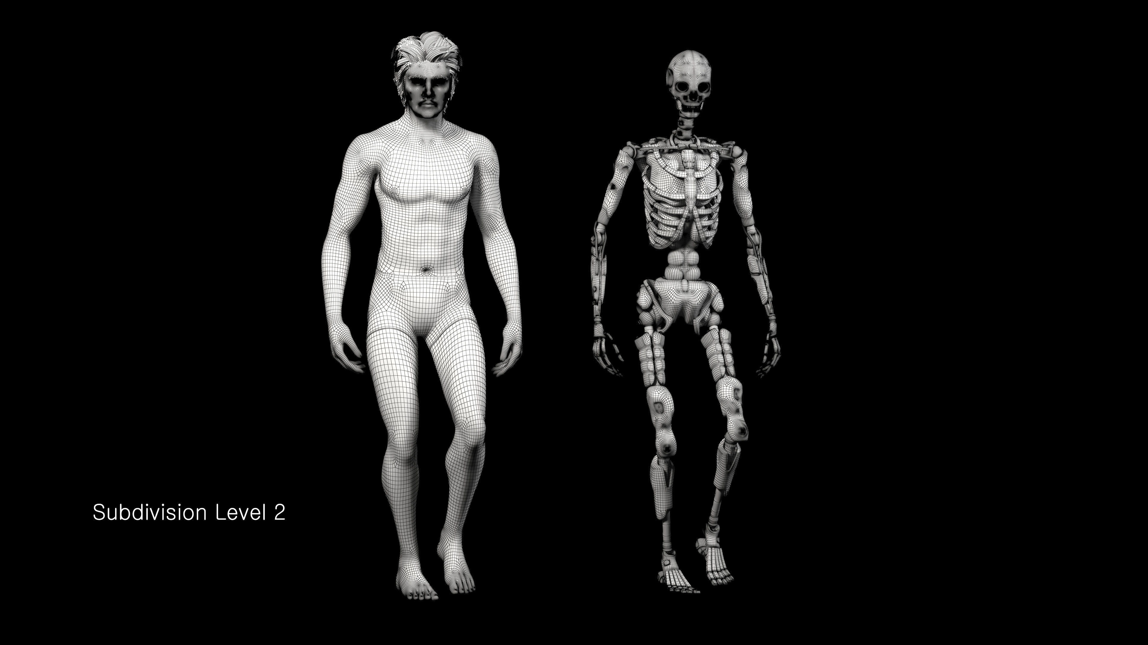 Cyborg Ben Lowpoly Game ready Low-poly 3D model_13