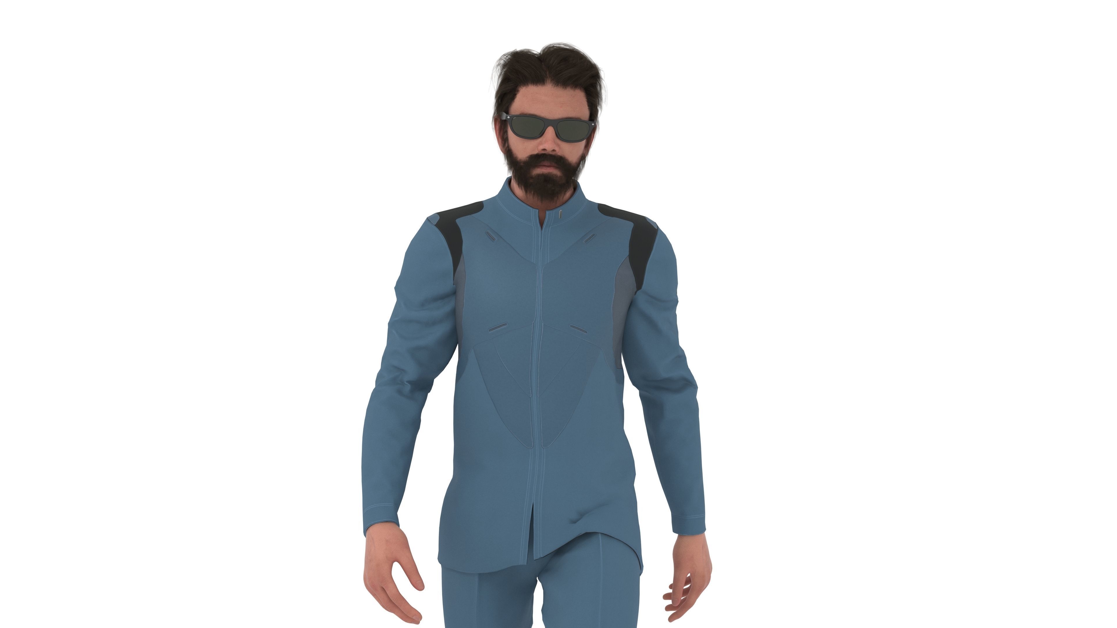 Cyborg Ben Lowpoly Game ready Low-poly 3D model_16