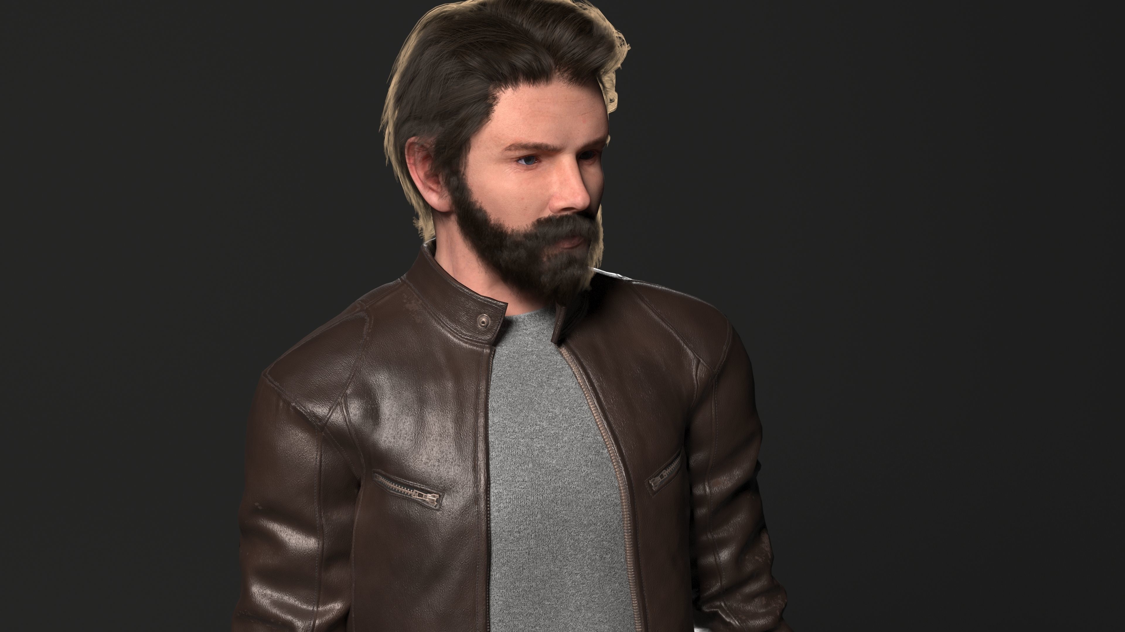 Cyborg Ben Lowpoly Game ready Low-poly 3D model_19