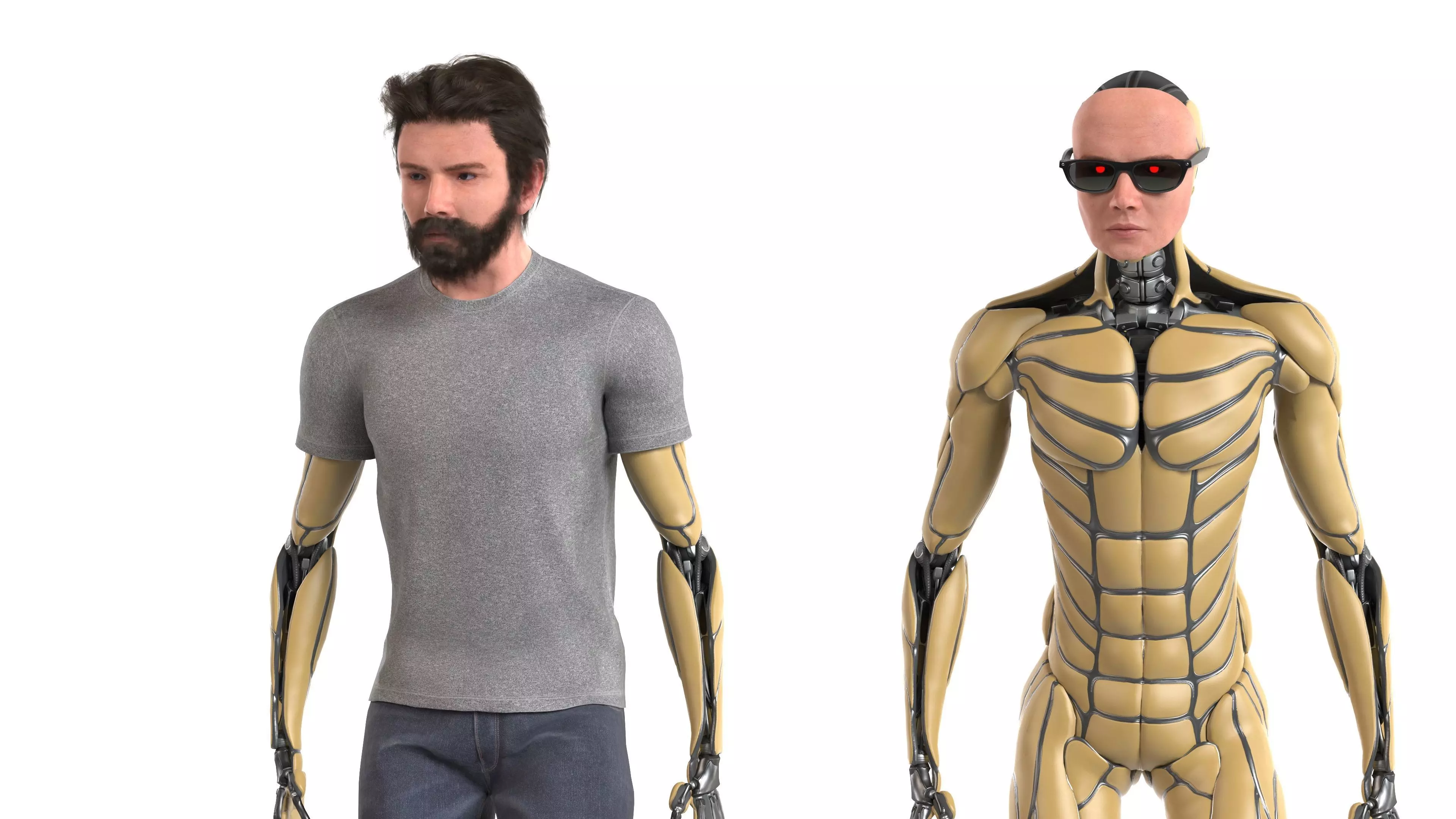 Cyborg Ben Lowpoly Game ready Low-poly 3D model_0