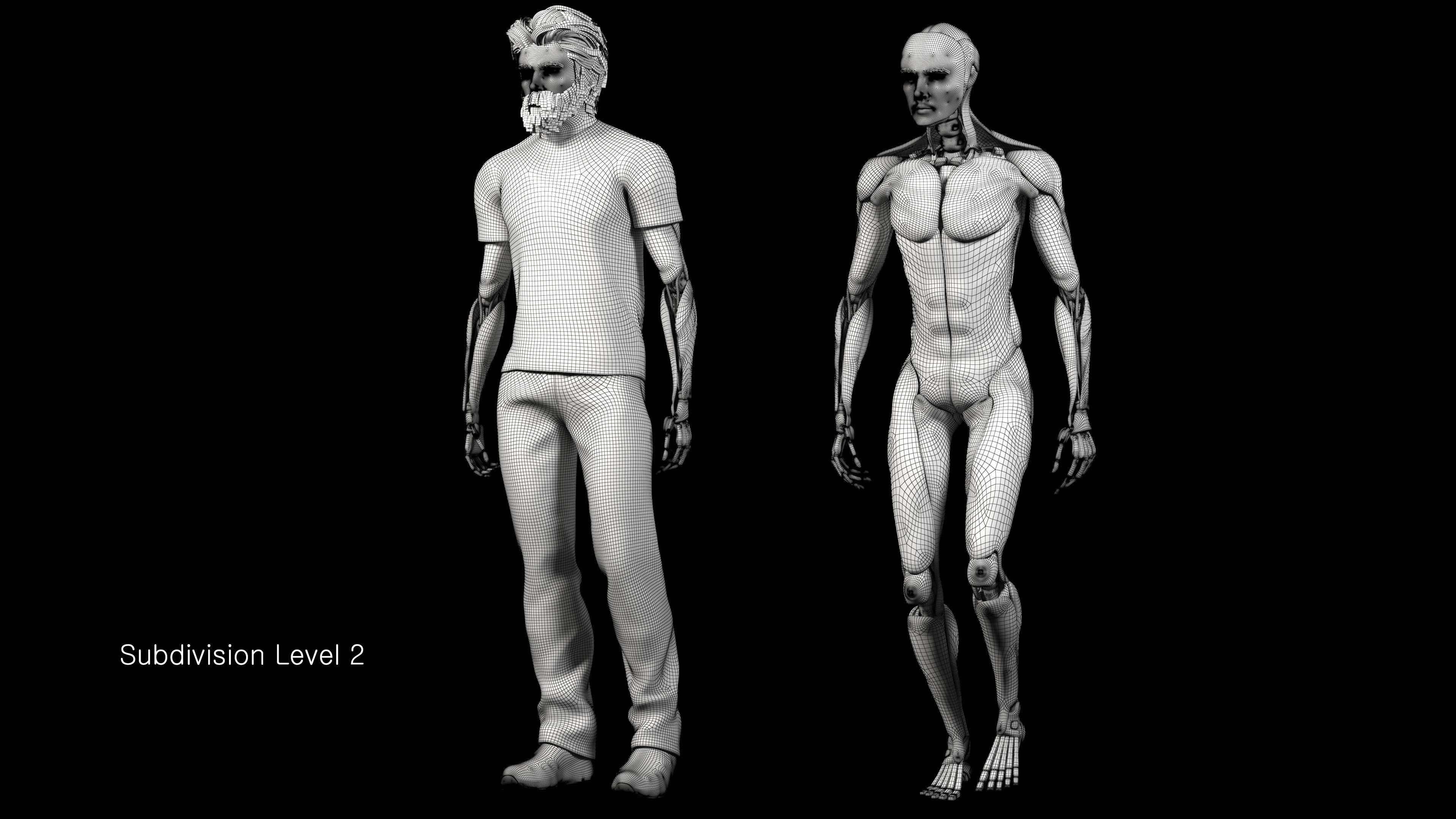Cyborg Ben Lowpoly Game ready Low-poly 3D model_11
