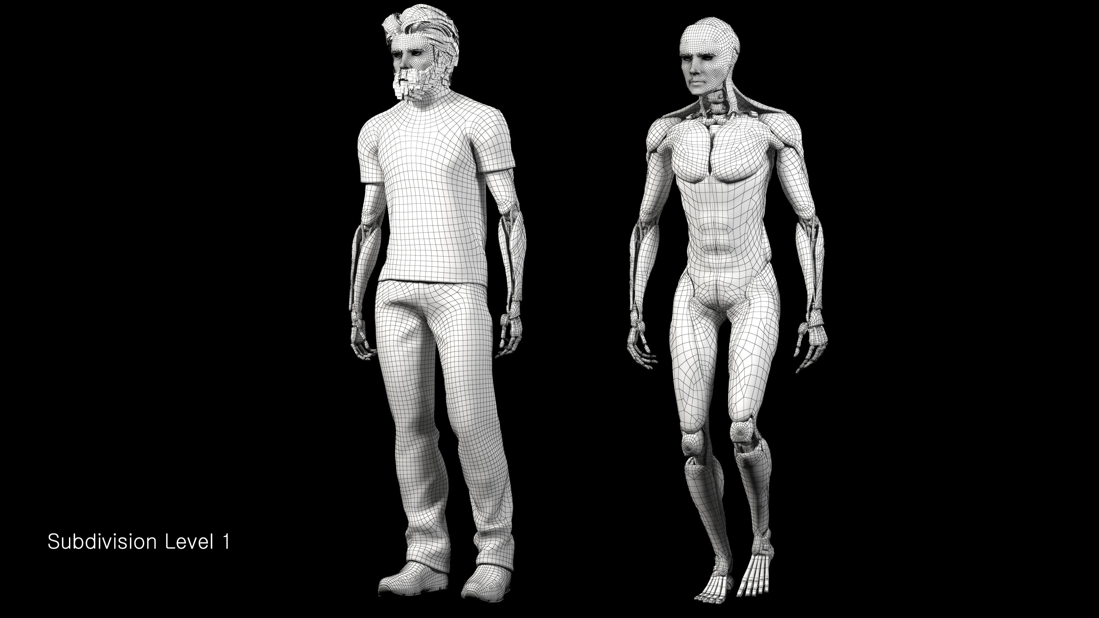 Cyborg Ben Lowpoly Game ready Low-poly 3D model_10