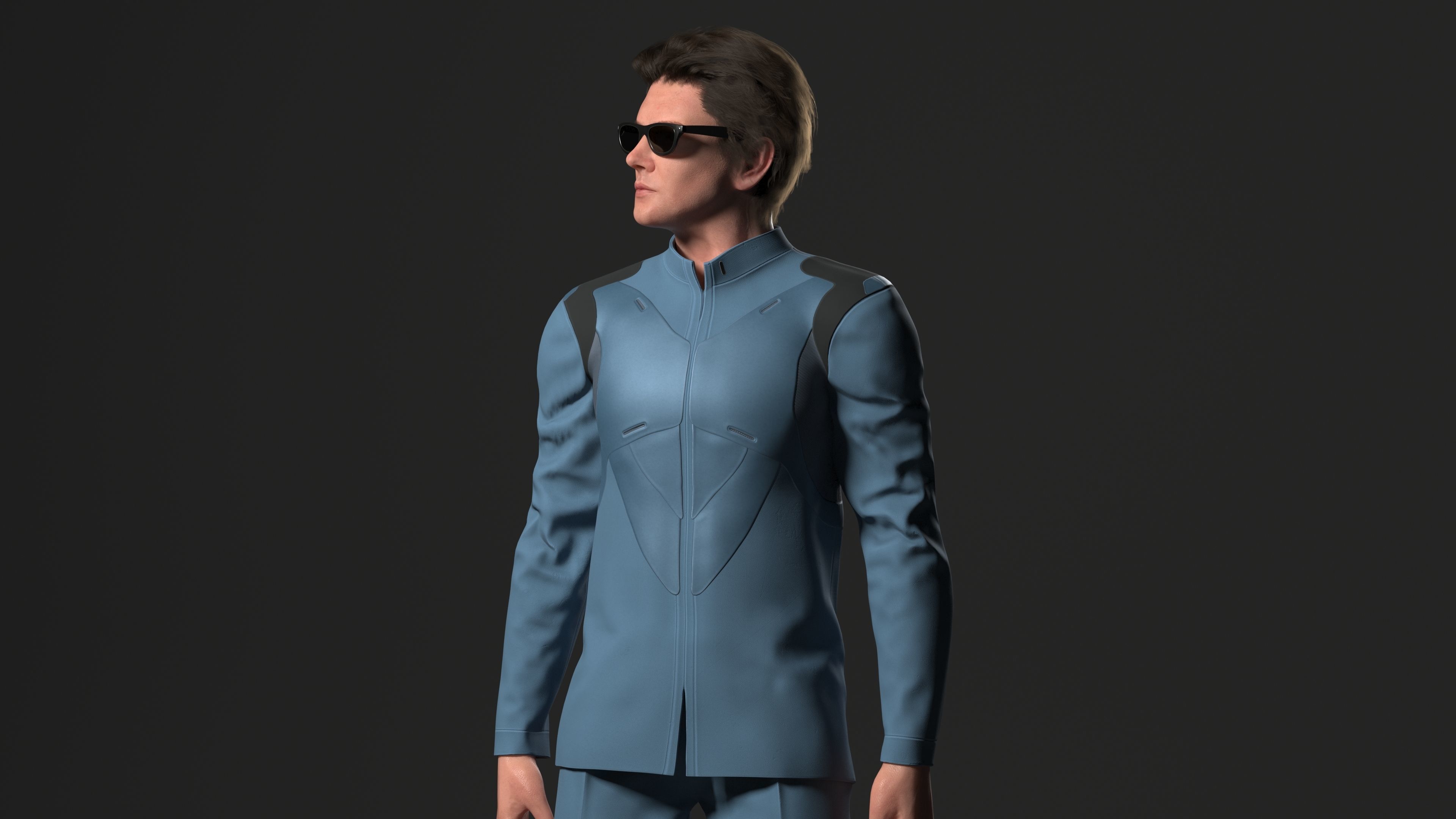 Cyborg Ben Lowpoly Game ready Low-poly 3D model_23