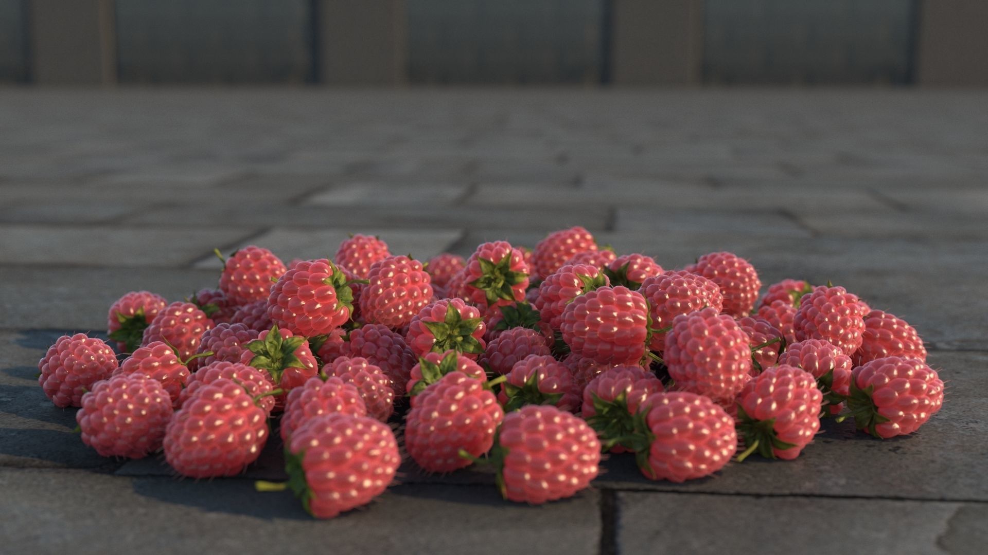 Raspberry 3D model_5