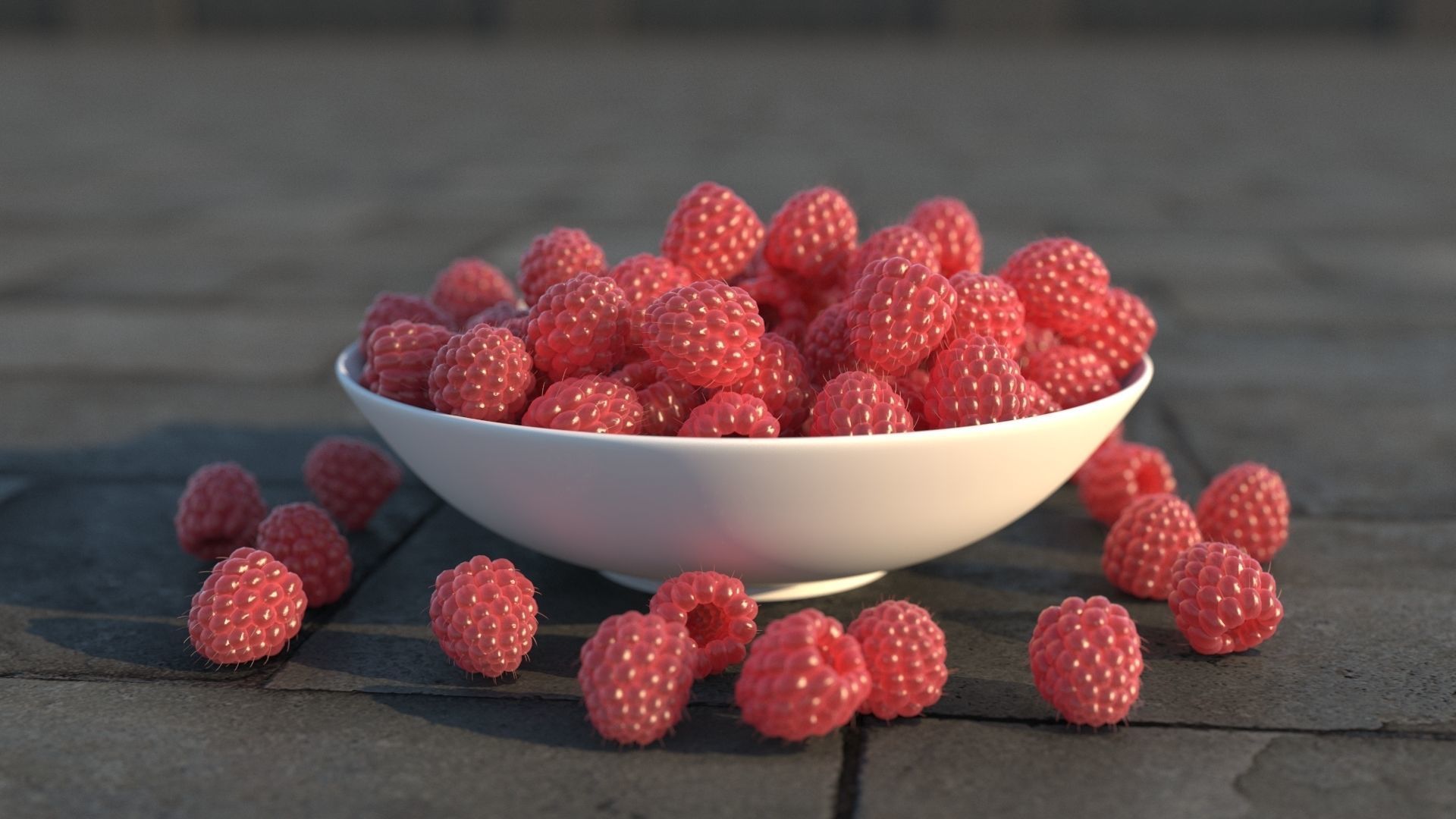 Raspberry 3D model_3