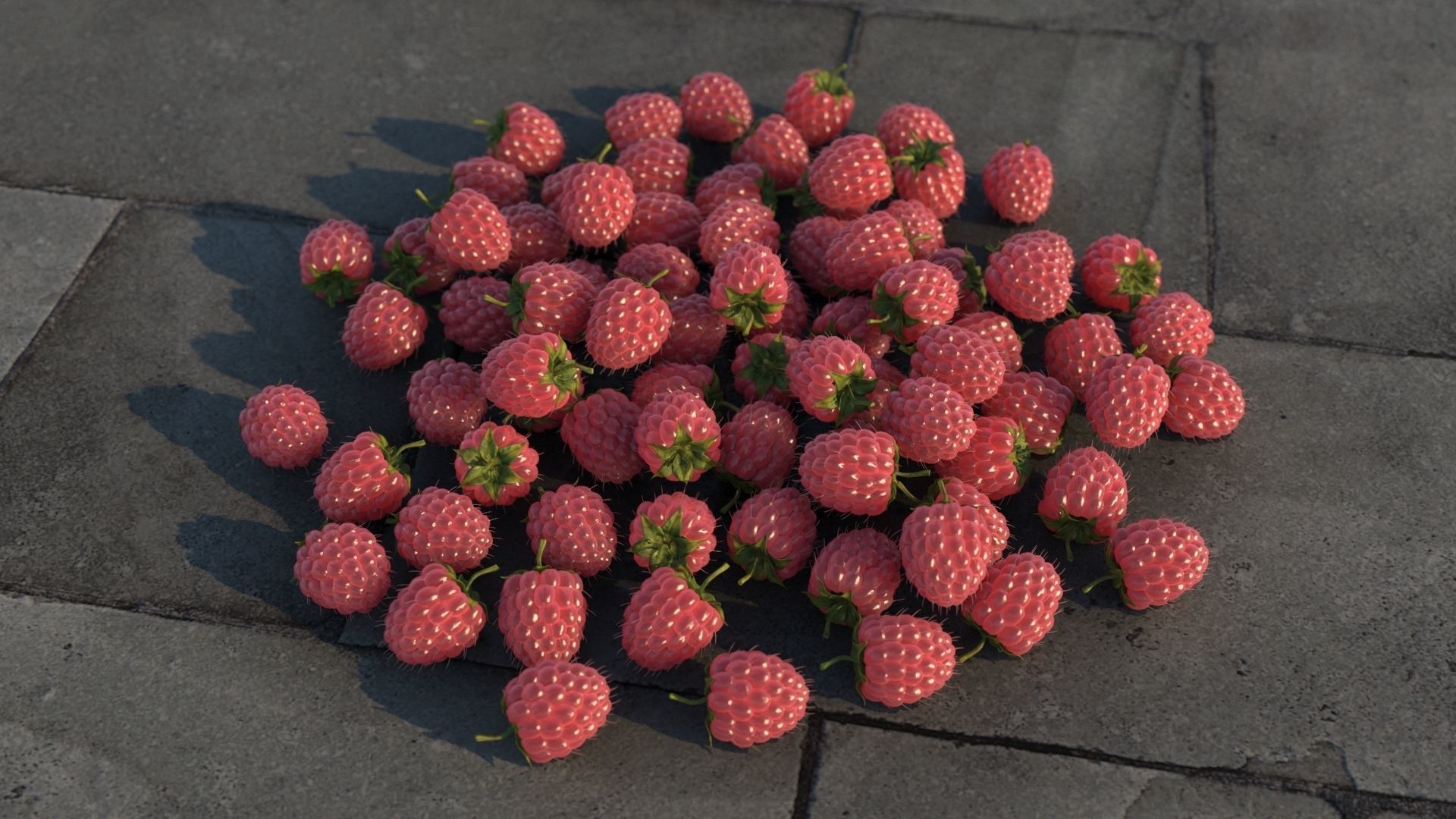 Raspberry 3D model_6