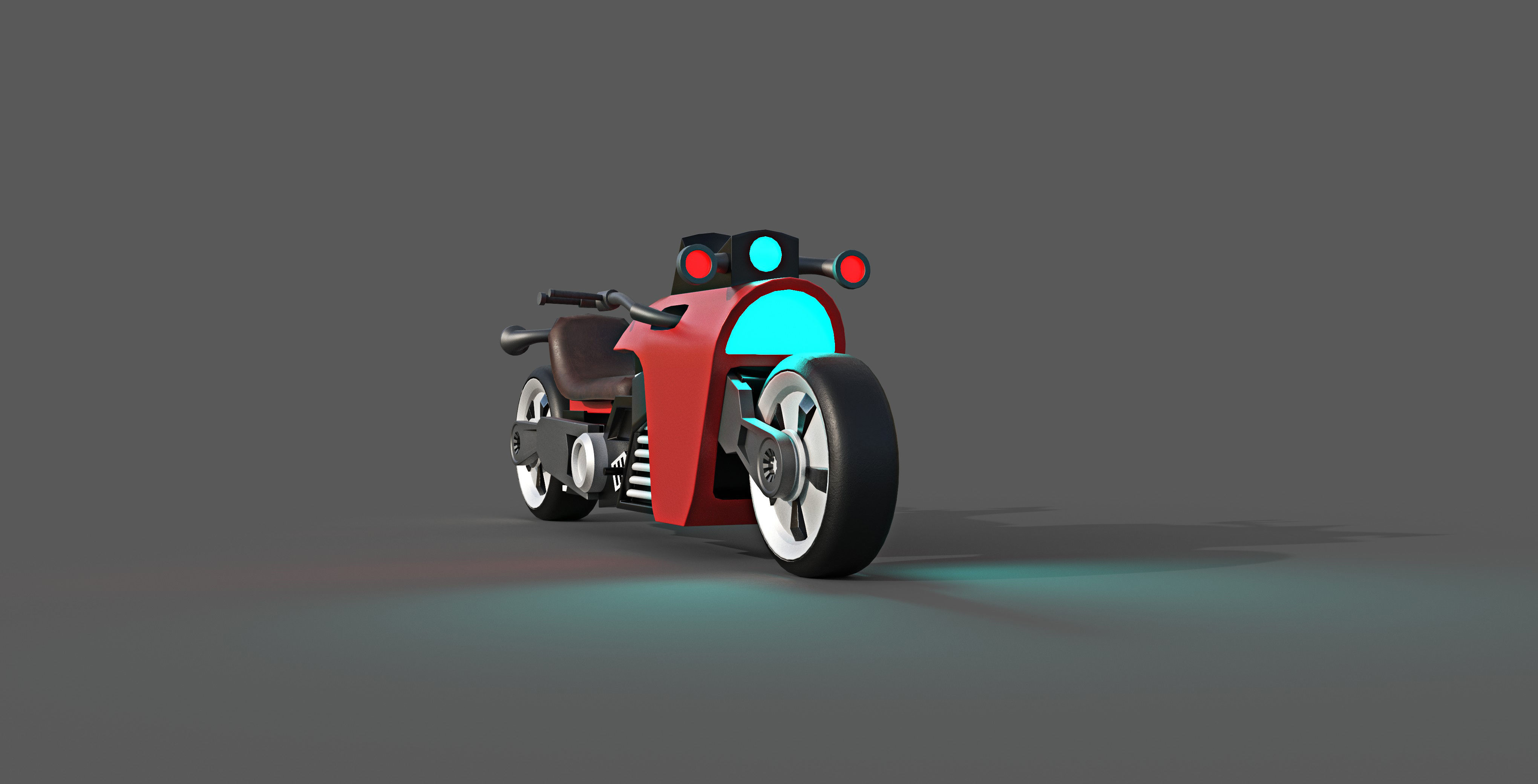 Sci-fi Bike Game Ready 9 Low-poly 3D model_3