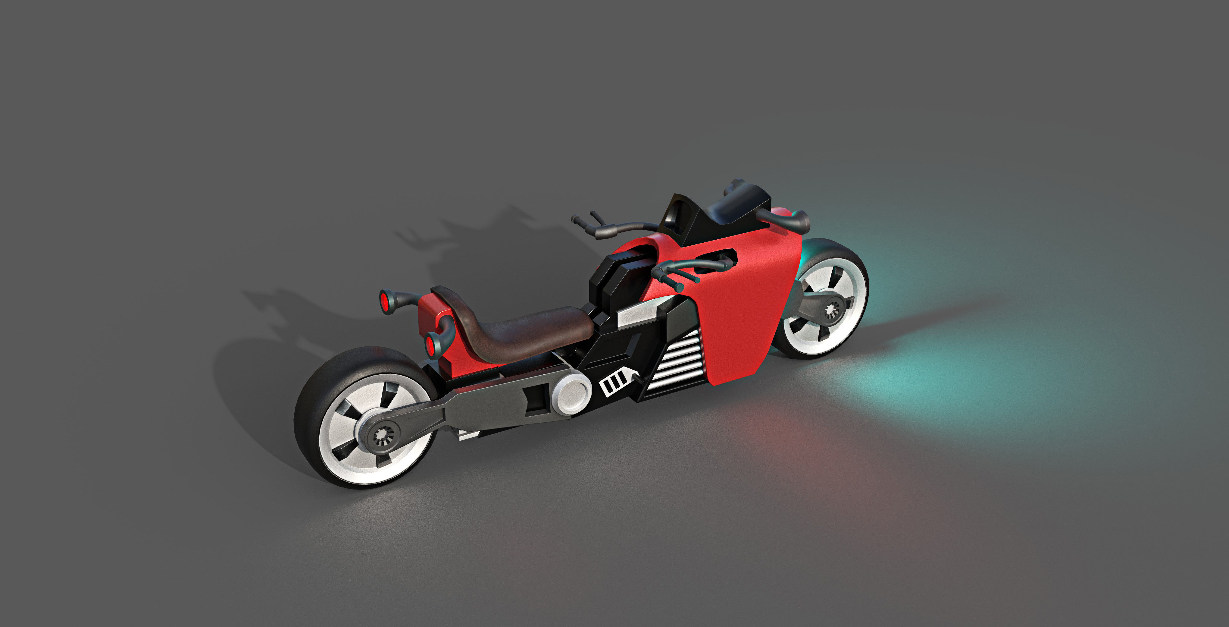 Sci-fi Bike Game Ready 9 Low-poly 3D model_5