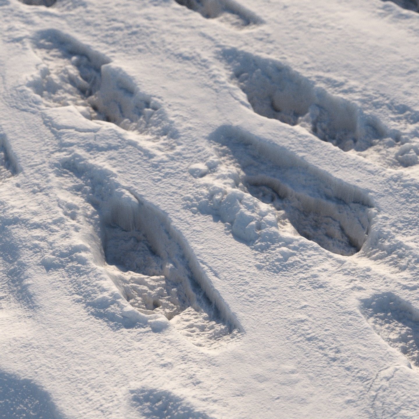 4k seamless snow area material 05 3D model_2