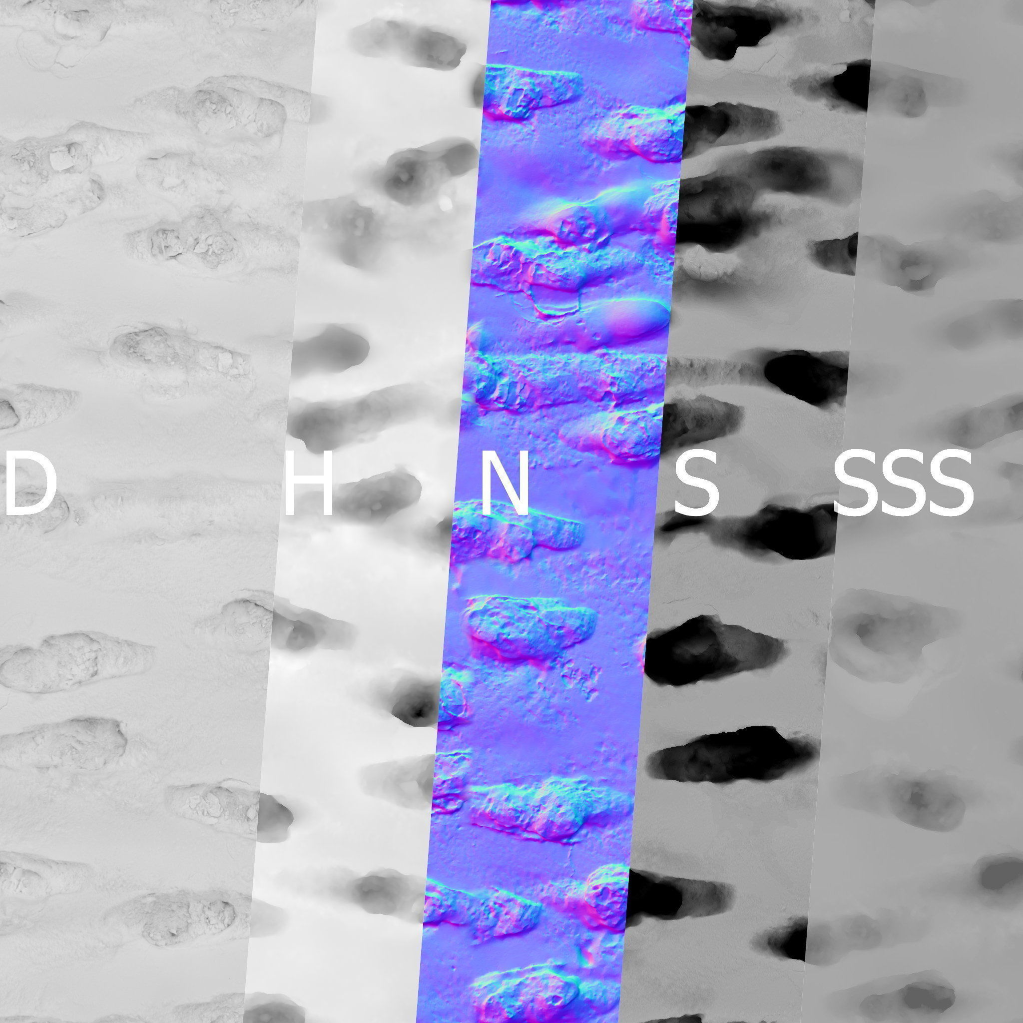 4k seamless snow area material 05 3D model_8