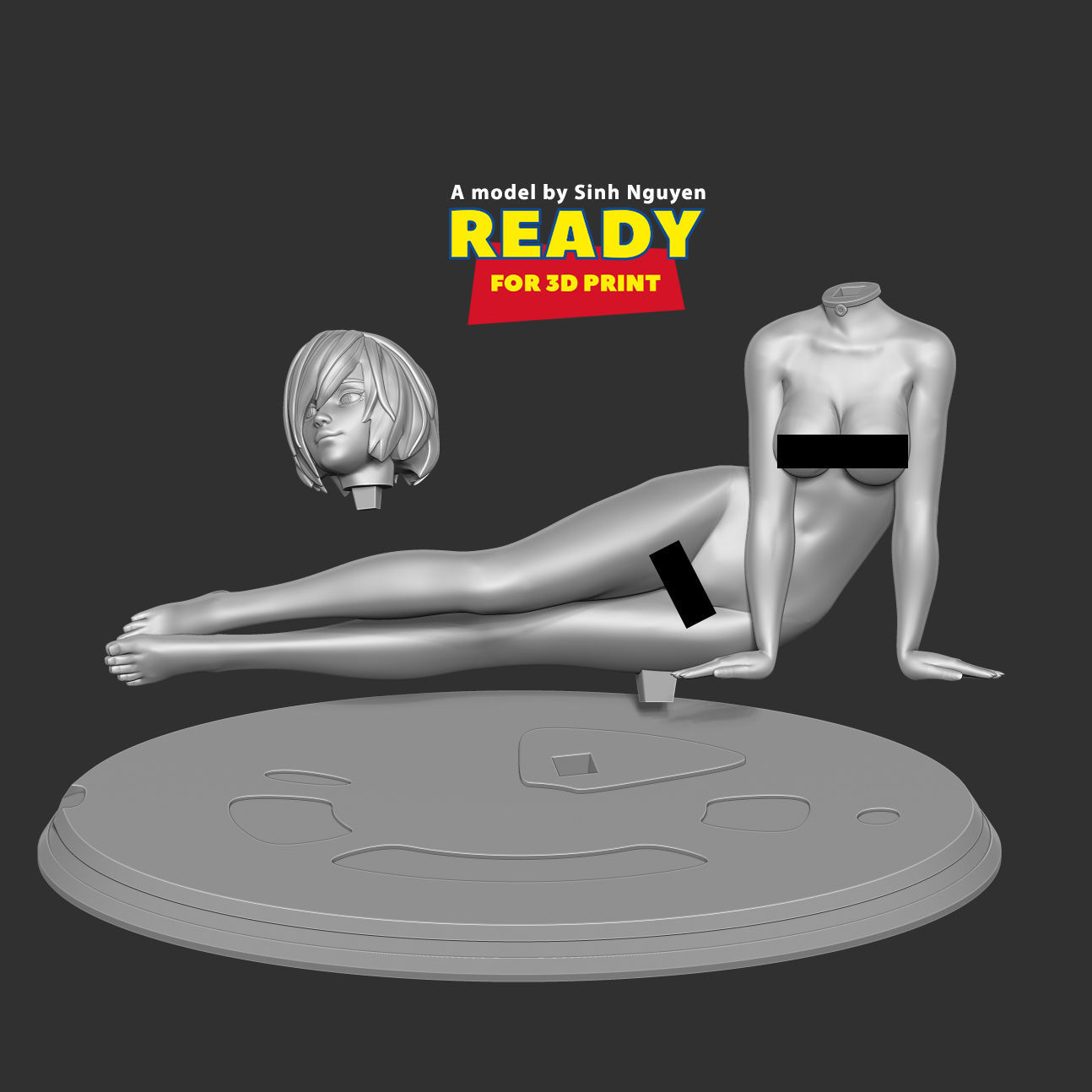 Hot girl 3D print model_2