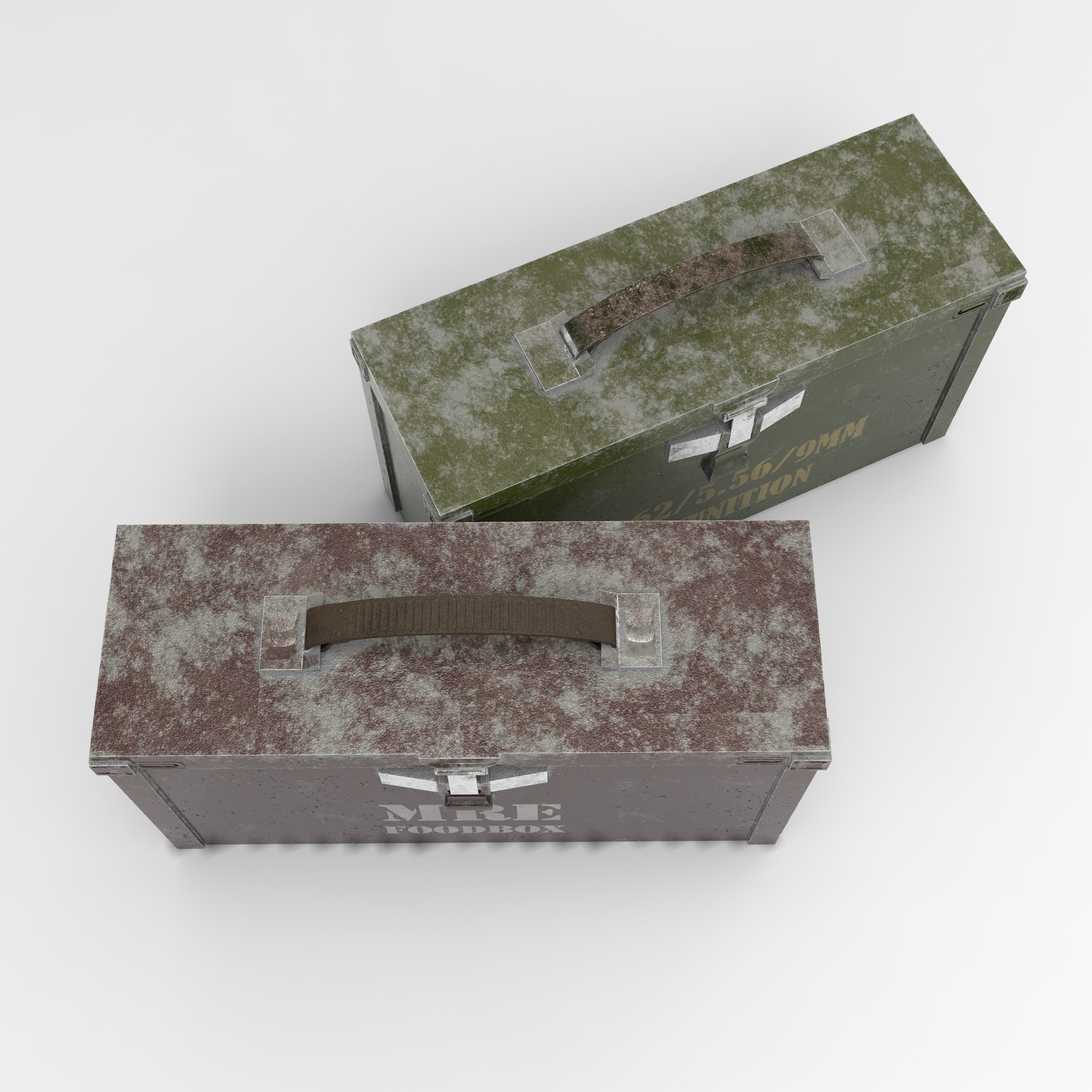 Ammoboxes AmmoCrate of Mmmunition  Low-poly 3D model Free low-poly 3D model_3