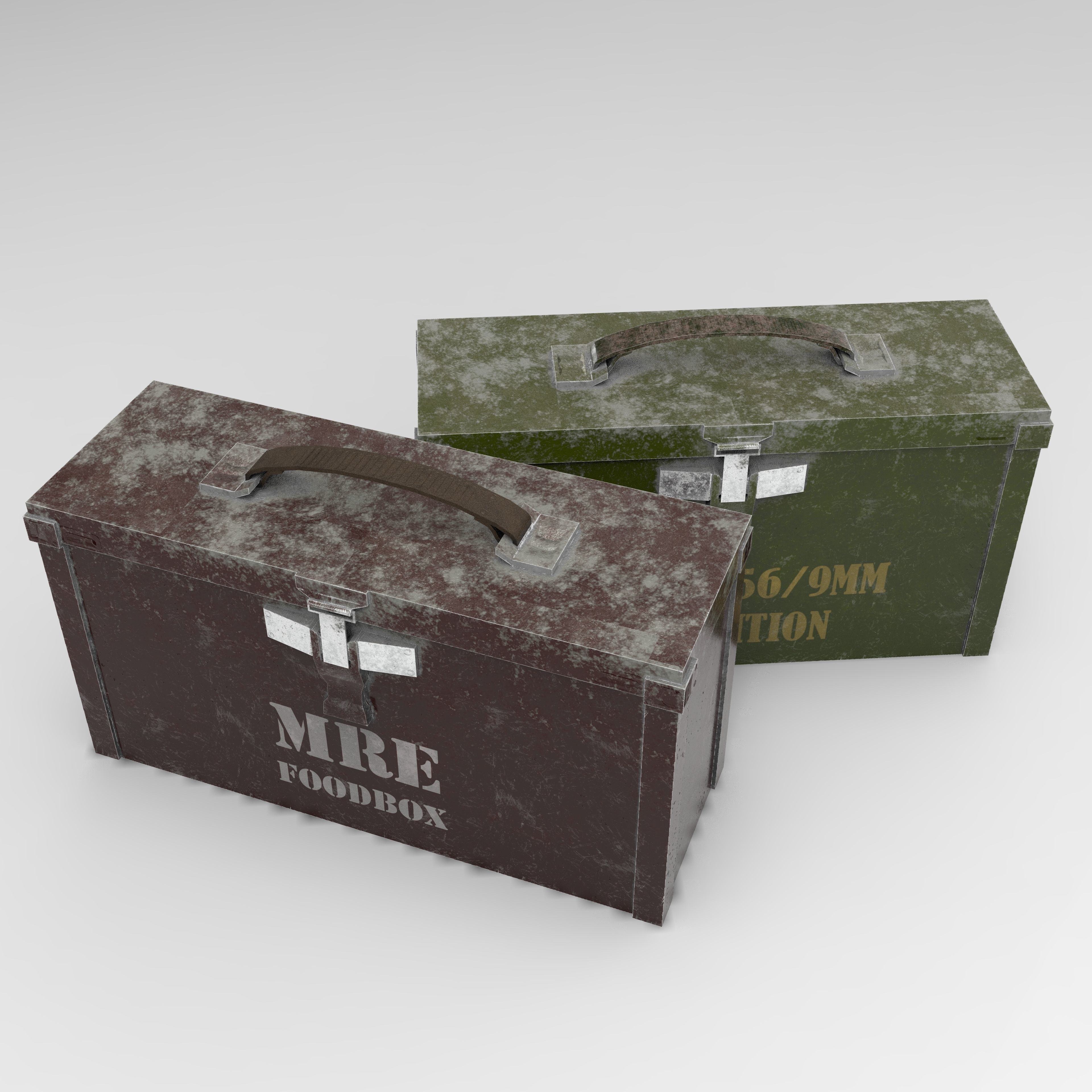 Ammoboxes AmmoCrate of Mmmunition  Low-poly 3D model Free low-poly 3D model_1