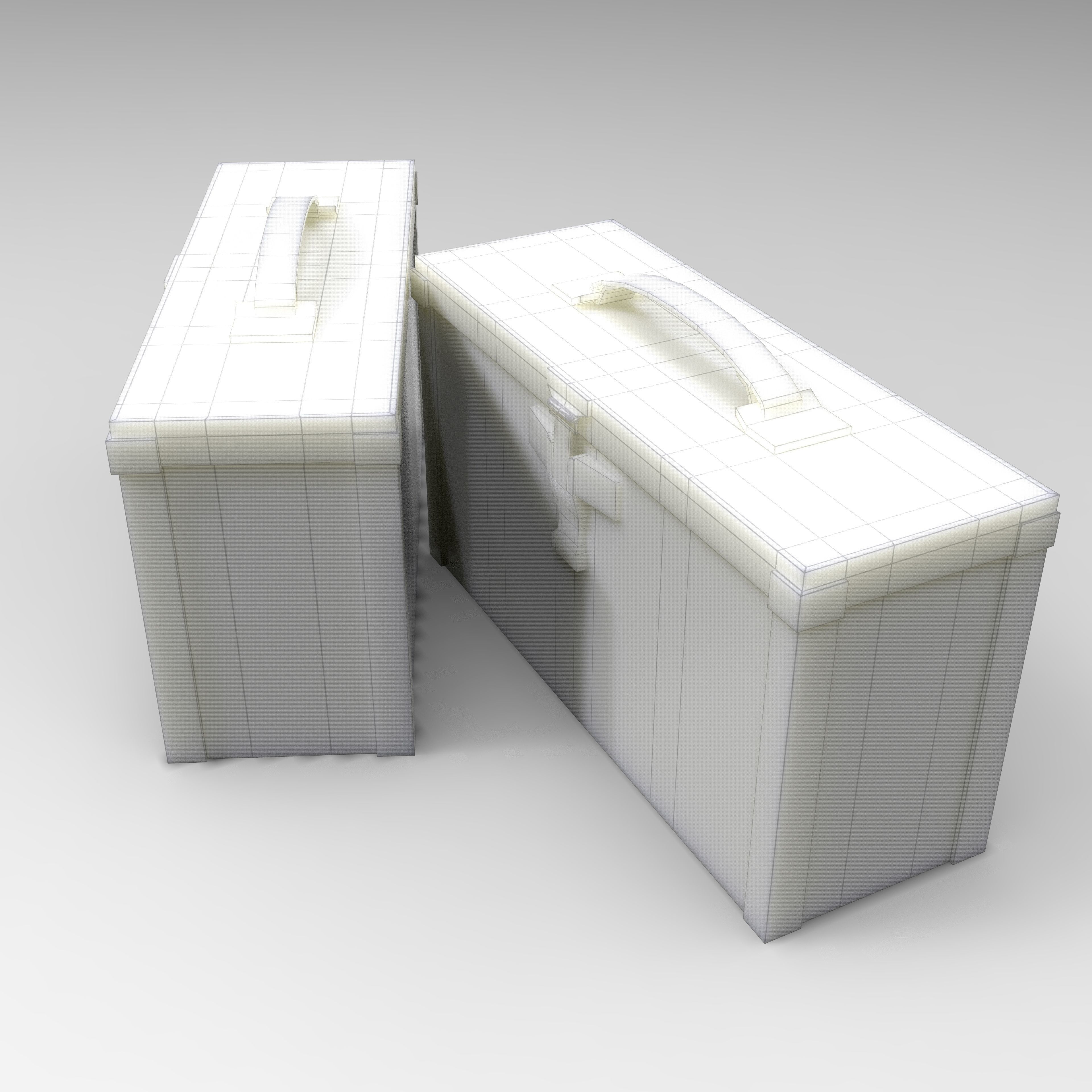 Ammoboxes AmmoCrate of Mmmunition  Low-poly 3D model Free low-poly 3D model_8