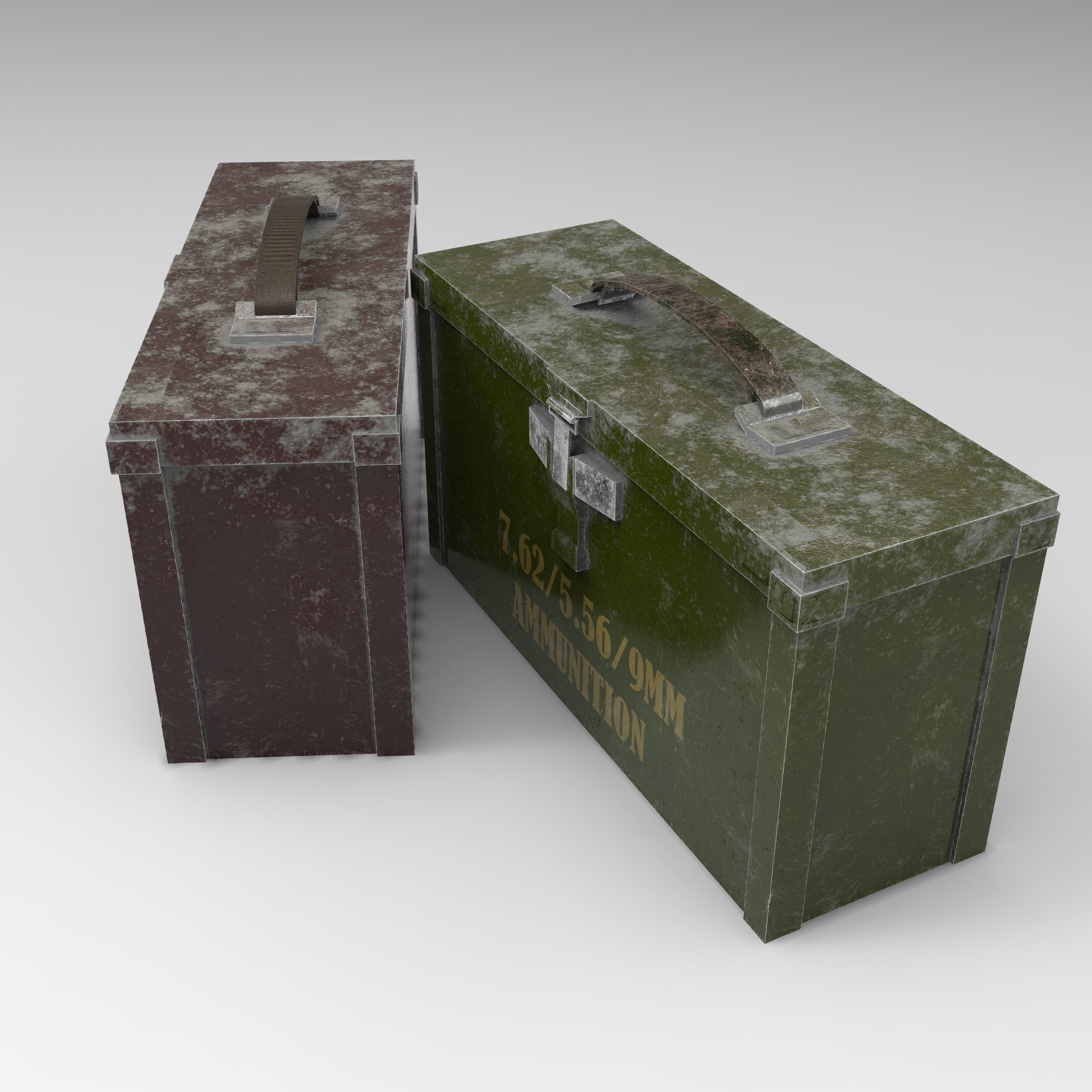 Ammoboxes AmmoCrate of Mmmunition  Low-poly 3D model Free low-poly 3D model_7