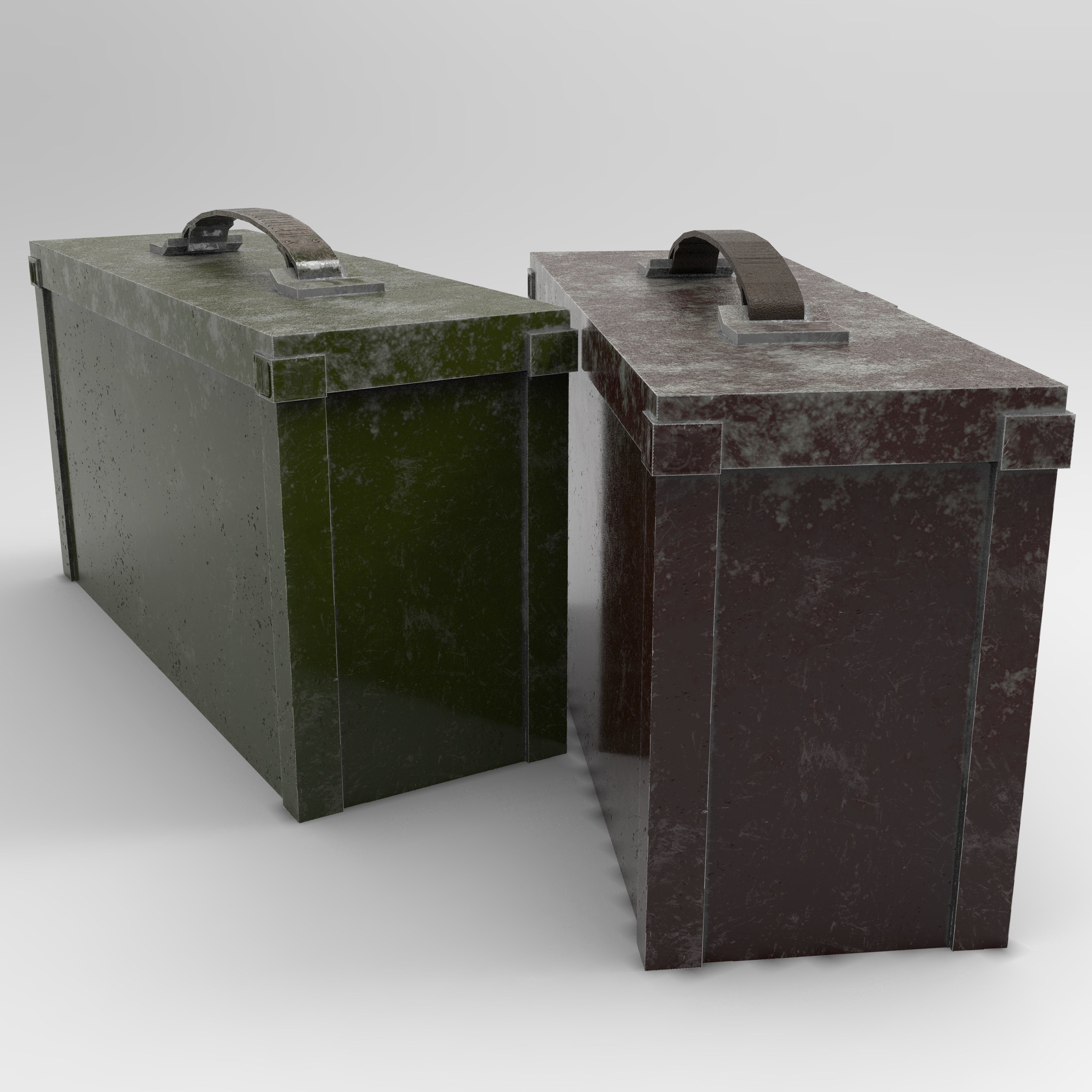 Ammoboxes AmmoCrate of Mmmunition  Low-poly 3D model Free low-poly 3D model_5