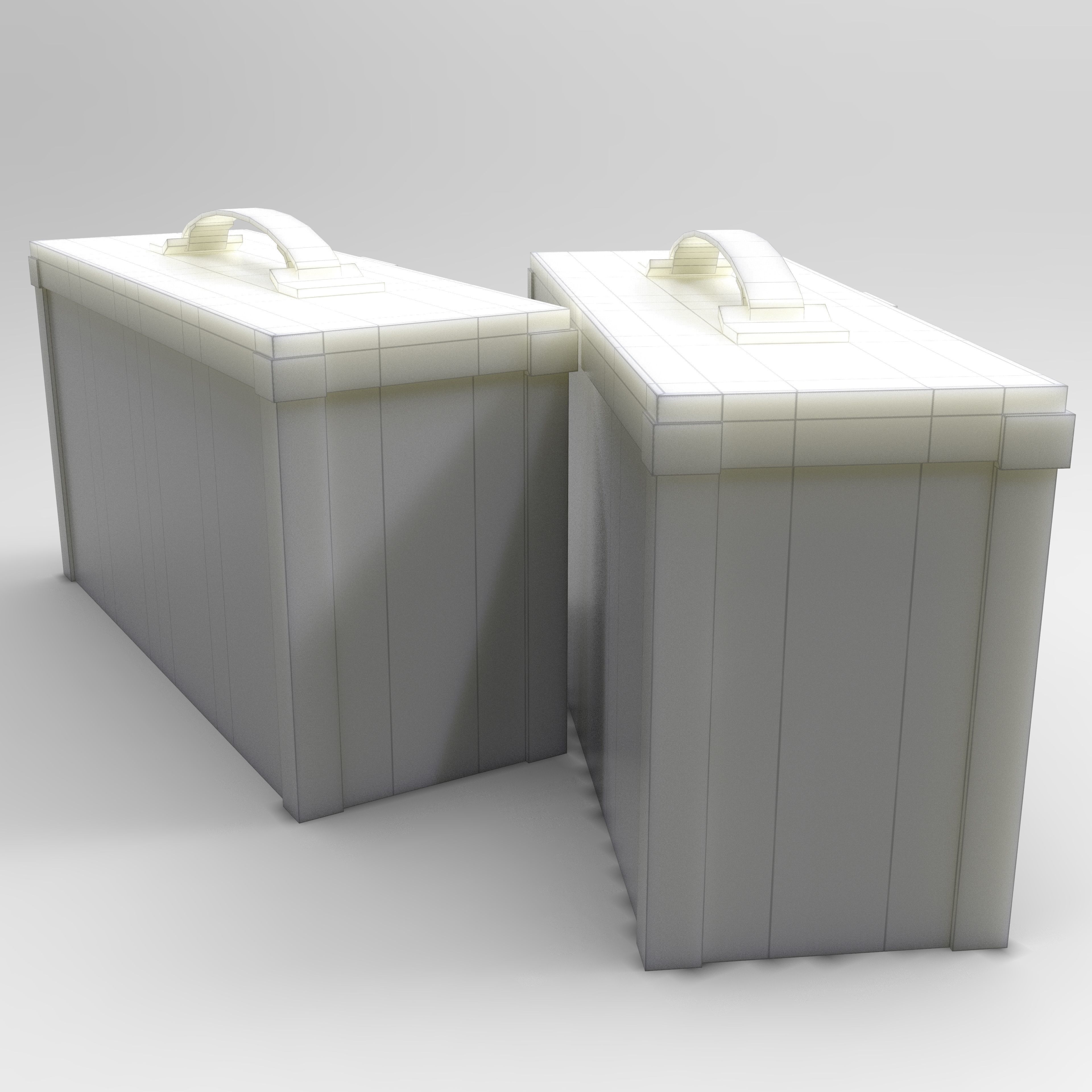 Ammoboxes AmmoCrate of Mmmunition  Low-poly 3D model Free low-poly 3D model_6