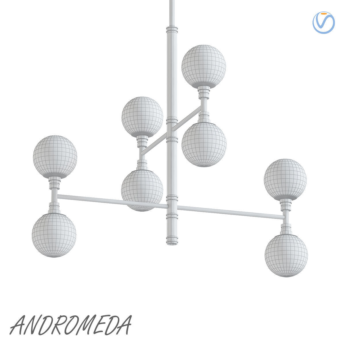 Andromeda Chandelier 3D model_1