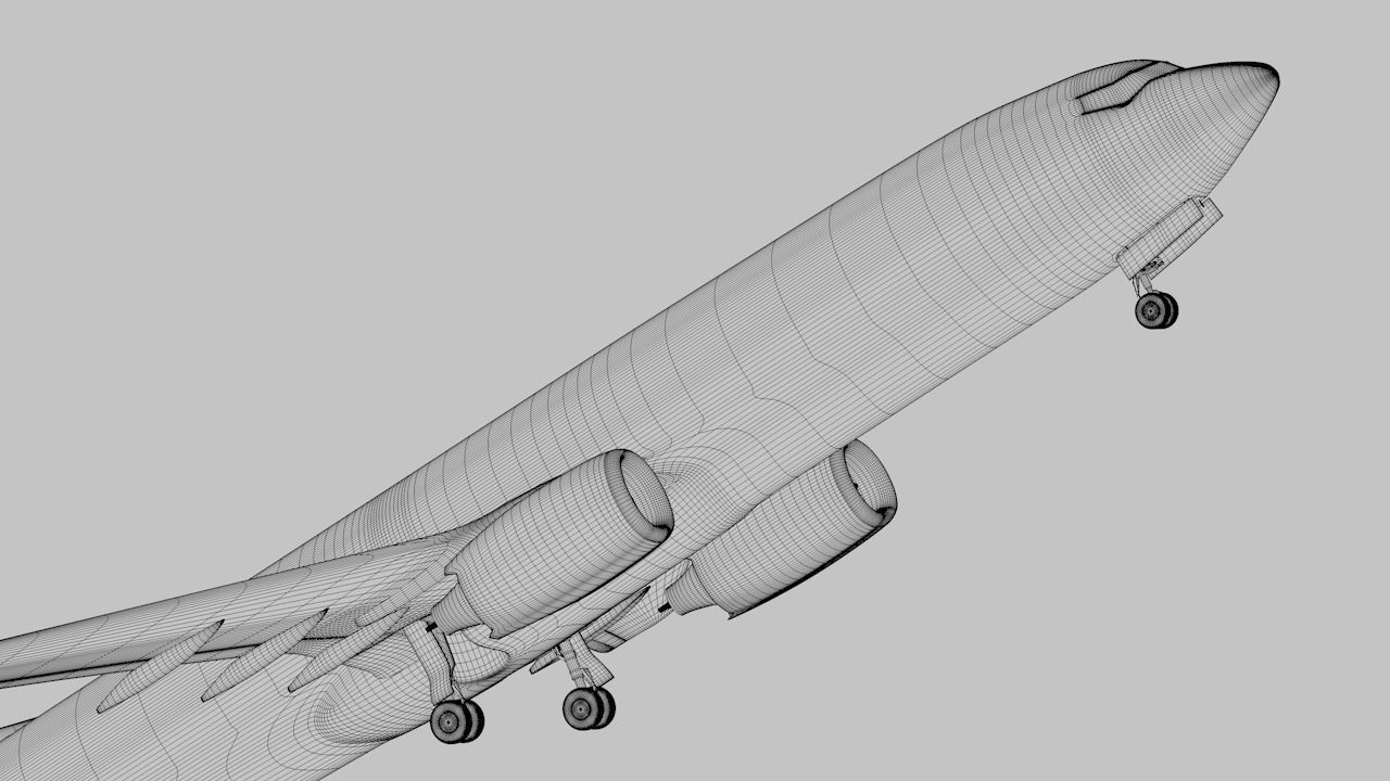 Boeing 737-800 Air France Low-poly 3D model_23