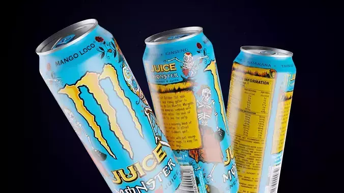 Monster energy Mango Loco Juice 3D Model PBR 3D model  3D model