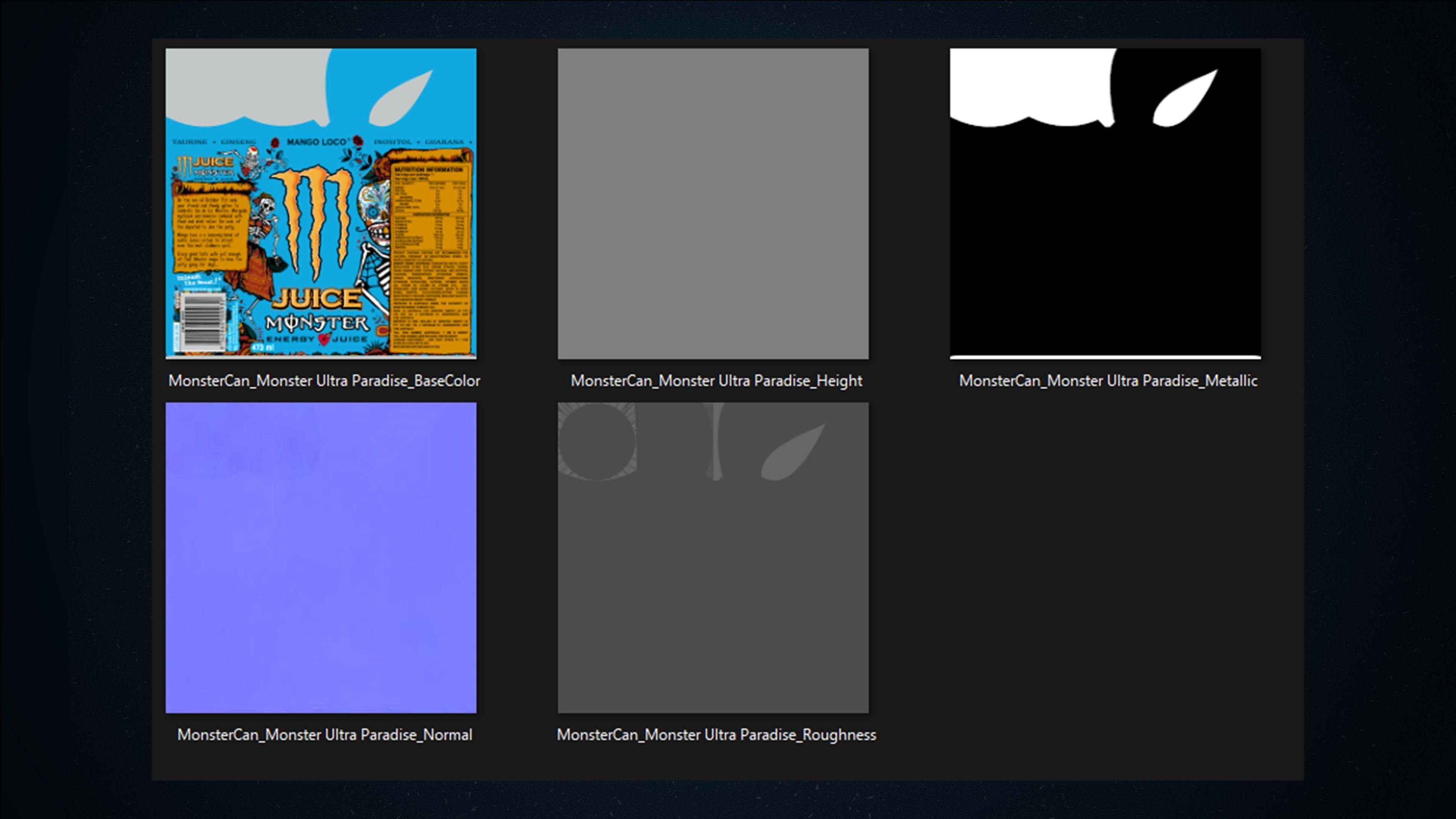 Monster energy Mango Loco Juice 3D Model PBR 3D model  3D model_4