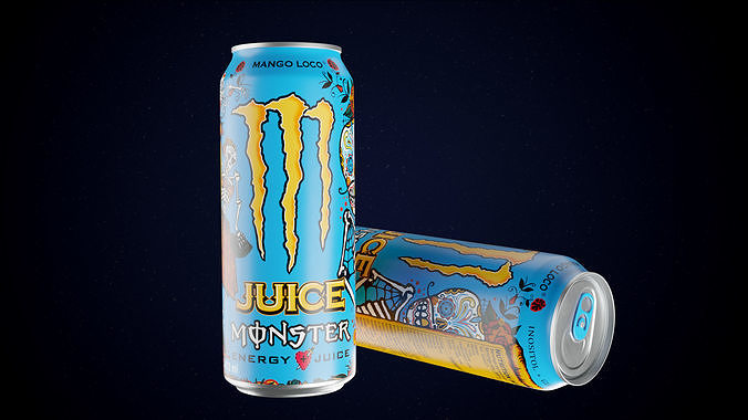 Monster energy Mango Loco Juice 3D Model PBR 3D model  3D model 2