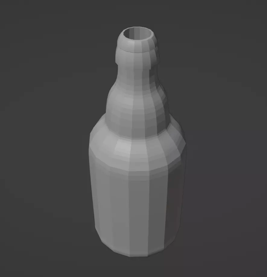 Small Bottle Free low-poly 3D model_0
