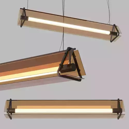 Kaleido - LEDs Linear Pendant Light Low-poly 3D model