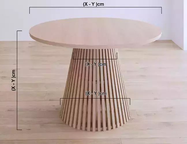 Modern Dining Table created in Revit Family Low-poly 3D model