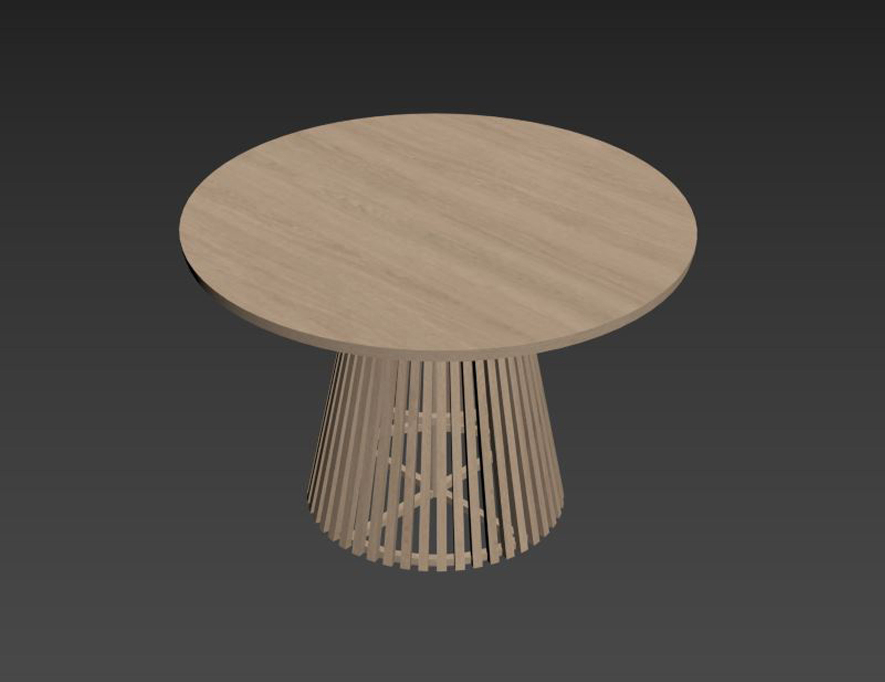 Modern Dining Table created in Revit Family Low-poly 3D model_8
