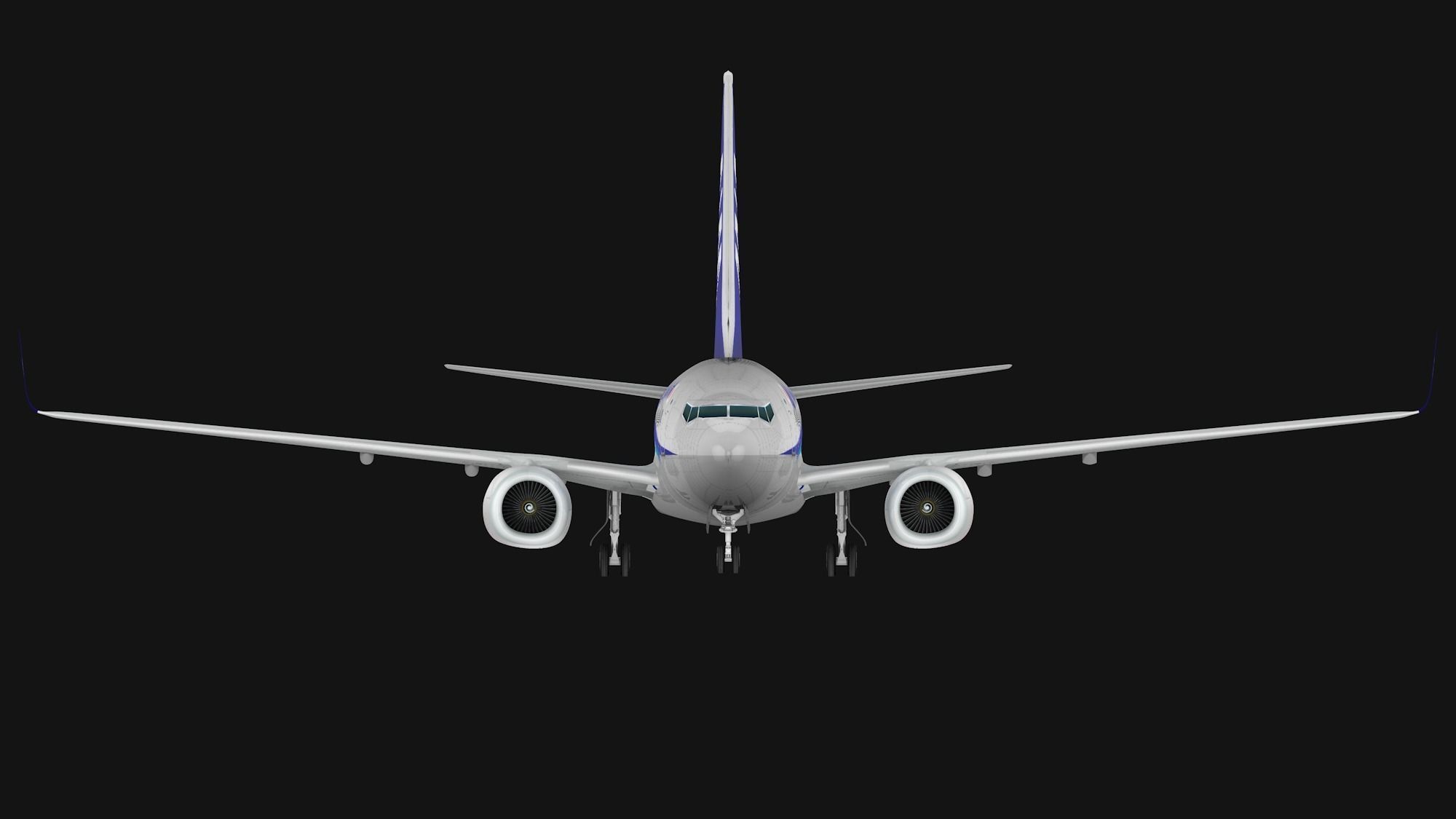 Boeing 737-800 ANA All Nippon Airways Low-poly 3D model_3